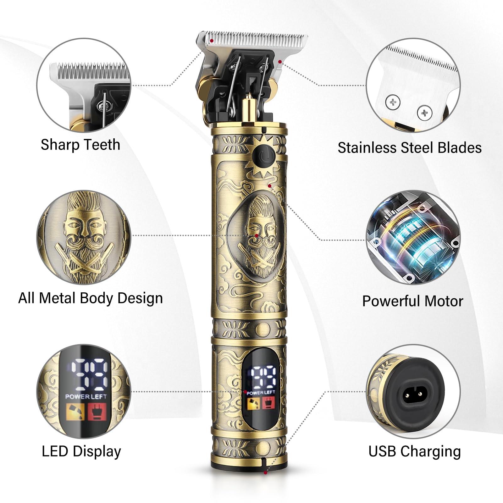 GSKY Hair Clippers for Men Professional, Beard Trimmer Kits & Sets, Cordless Mens Hair Trimmer, Electric Shavers, Haircutting Machine with LED Display, for Barber - Image 3