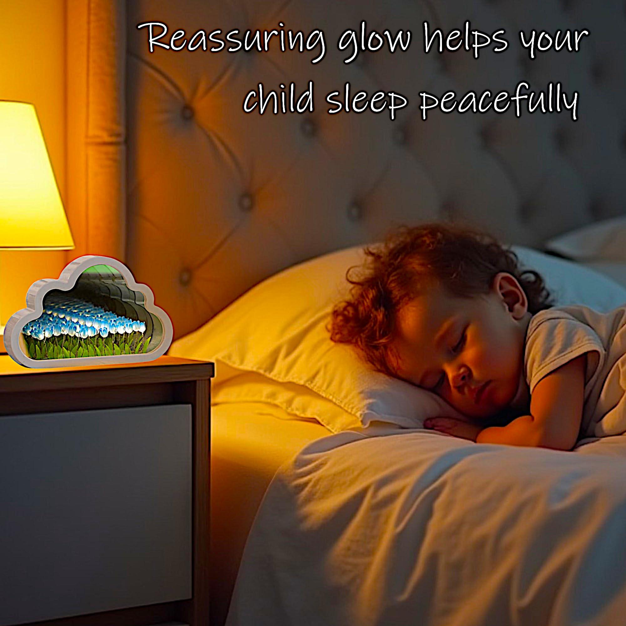 ALYMACK Handmade Tulip Lamp Fully Assembled - Flower Night Light Cuteness Lamps - Tulip and Rose Infinity Mirror in a Glass - Gift for Women or Girl - Lampara de Tulipanes Infinitos (Blue, USB) - Image 6