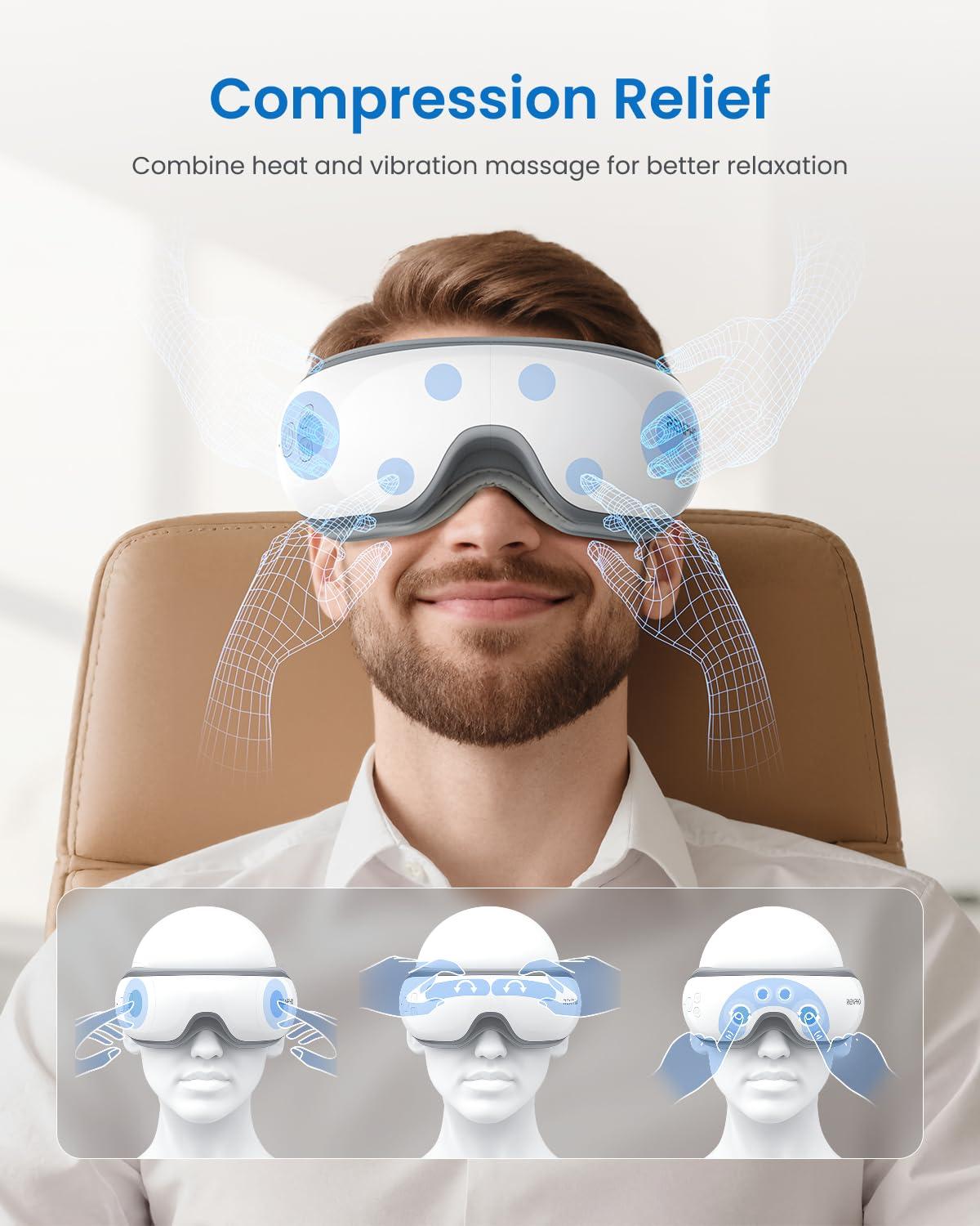 RENPHO Eyeris 1 Eye Massager with Heat, Birthday Gifts Eye Mask for Mom Dad Women Men Her Him, FSA HSA Eligible Smart Sleep Mask for Relax, Reduce Strain - Image 4