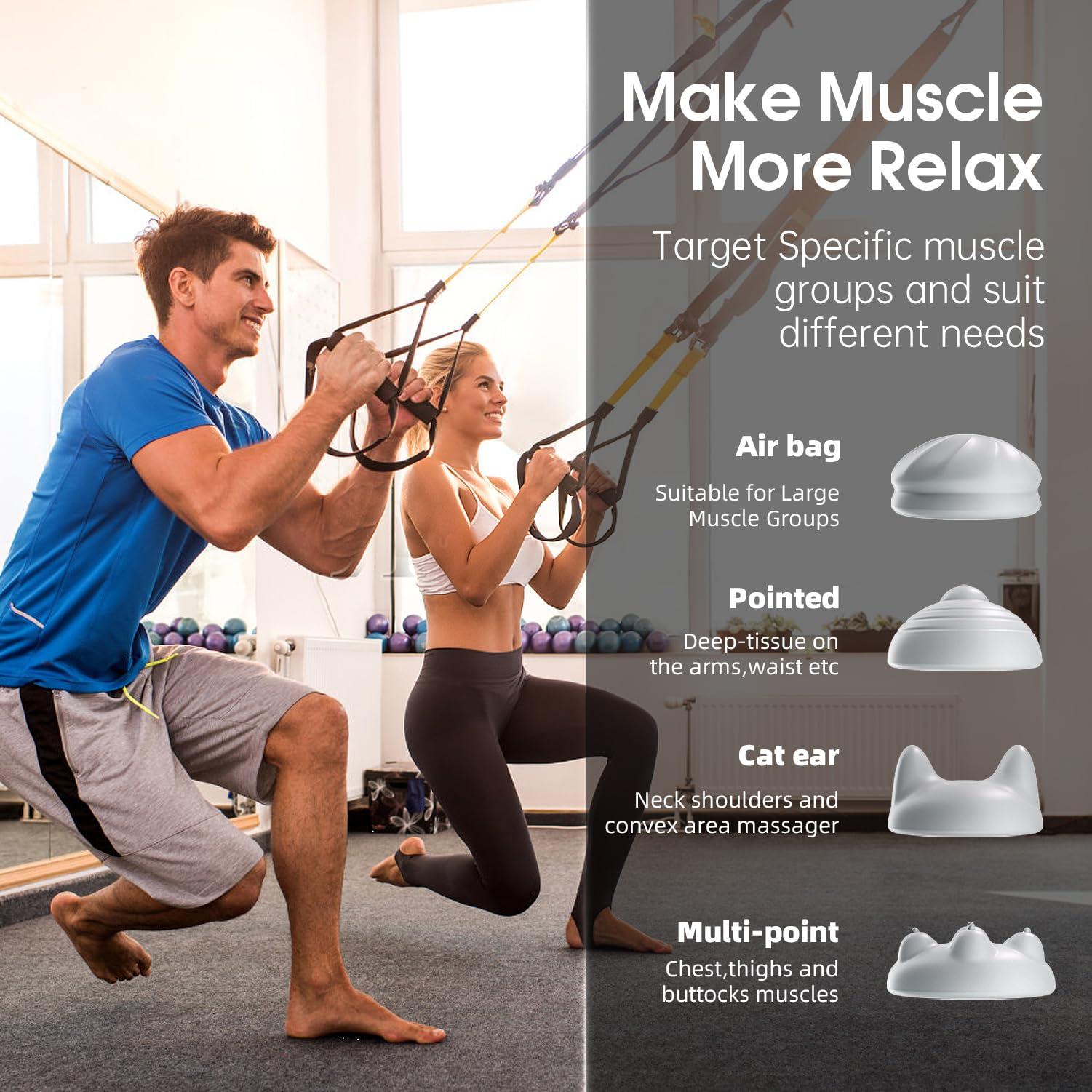 AERLANG Massage Gun Deep Tissue Massager with Heat and Cold Percussion Massage Gun Electric Mini Hand held Massager 5 Speed & 5 Massage Heads Messager Gun Birthday Mothers Day Gifts for Mom Women - Image 9