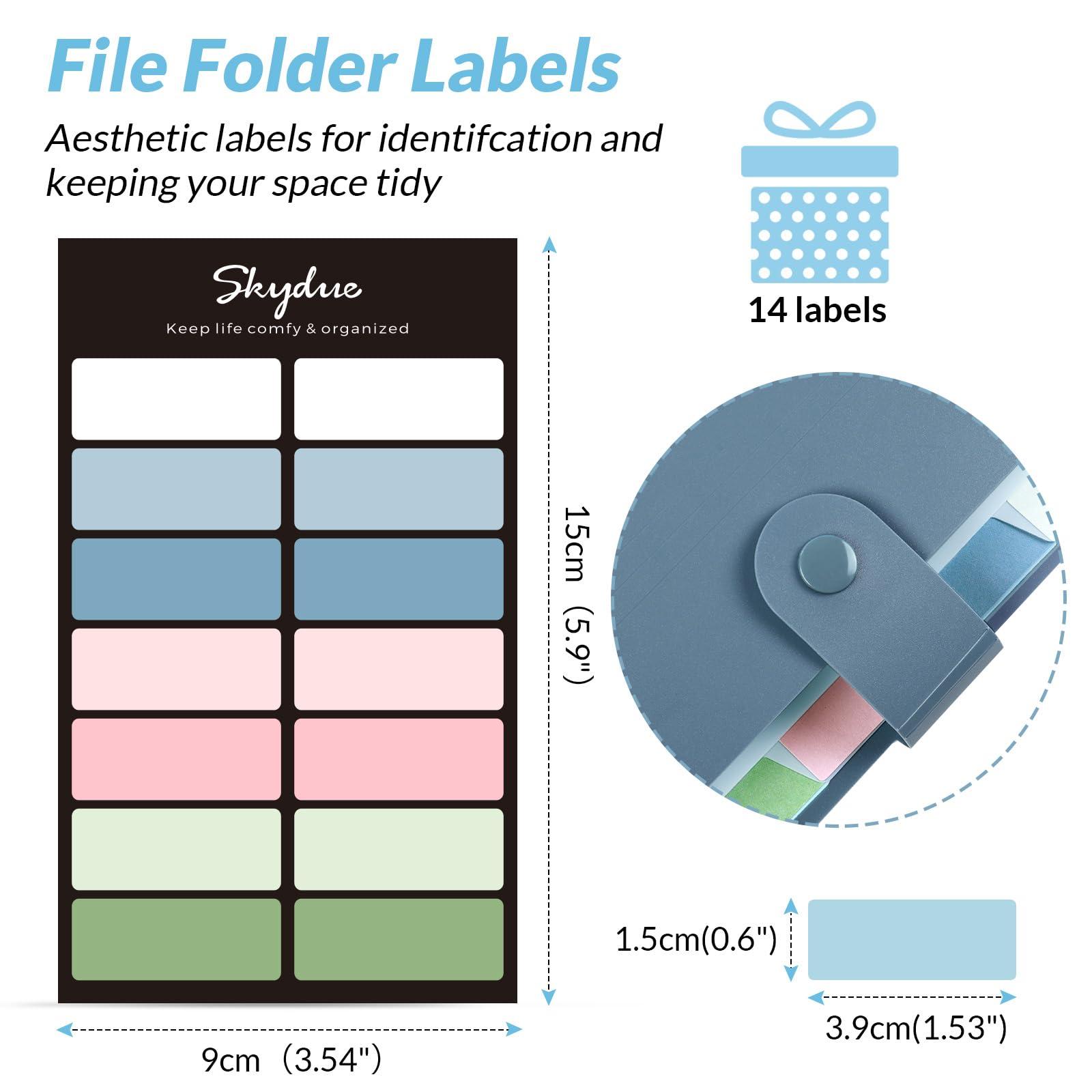 SKYDUE Expanding File Organizer with 8 Pockets, Accordion File Folders with Labels, Portable Document Paper Bill Receipt Organizer, Home College School Office Supplies, Letter Size, Blue - Image 3