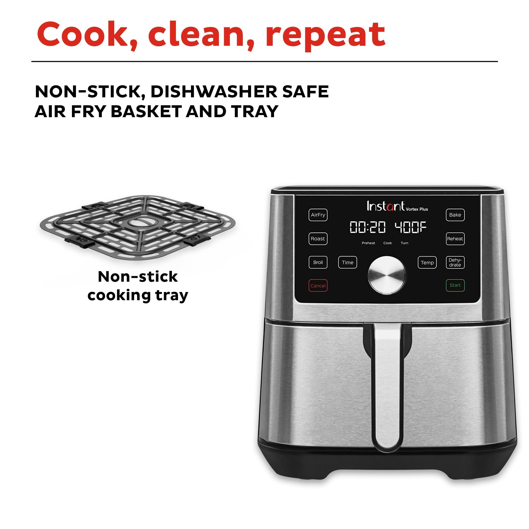 Instant Pot Vortex Plus 4QT Air Fryer, Custom Program Options, 6-in-1 Functions Crisps, Broils, Roasts, Dehydrates, Bakes, Reheats, 100+ In-App Recipes, from the Makers of Instant Pot, Stainless Steel - Image 9
