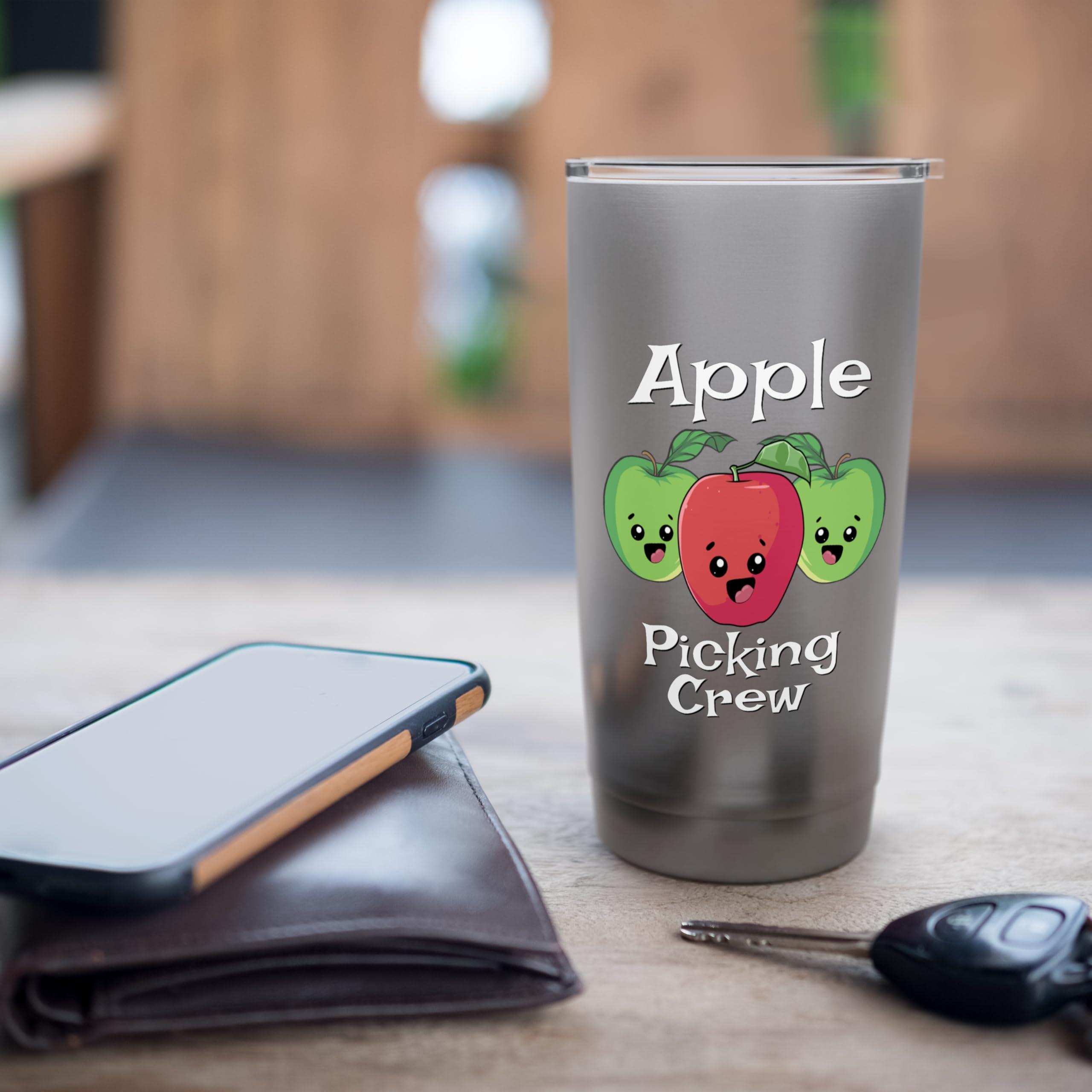 Cute Fall Autumn Orchard Matching Family Apple Picking Crew Stainless Steel Insulated Tumbler - Image 7