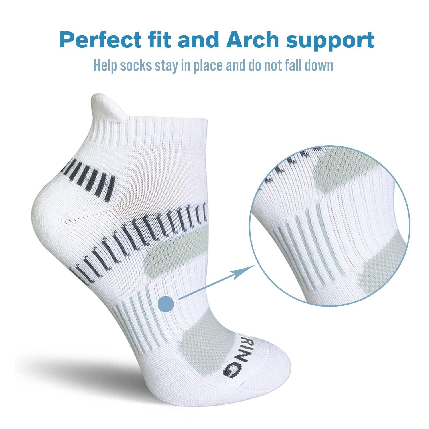 BERING Women's Athletic Running Cushioned Ankle Socks (6 Pairs) - Image 5