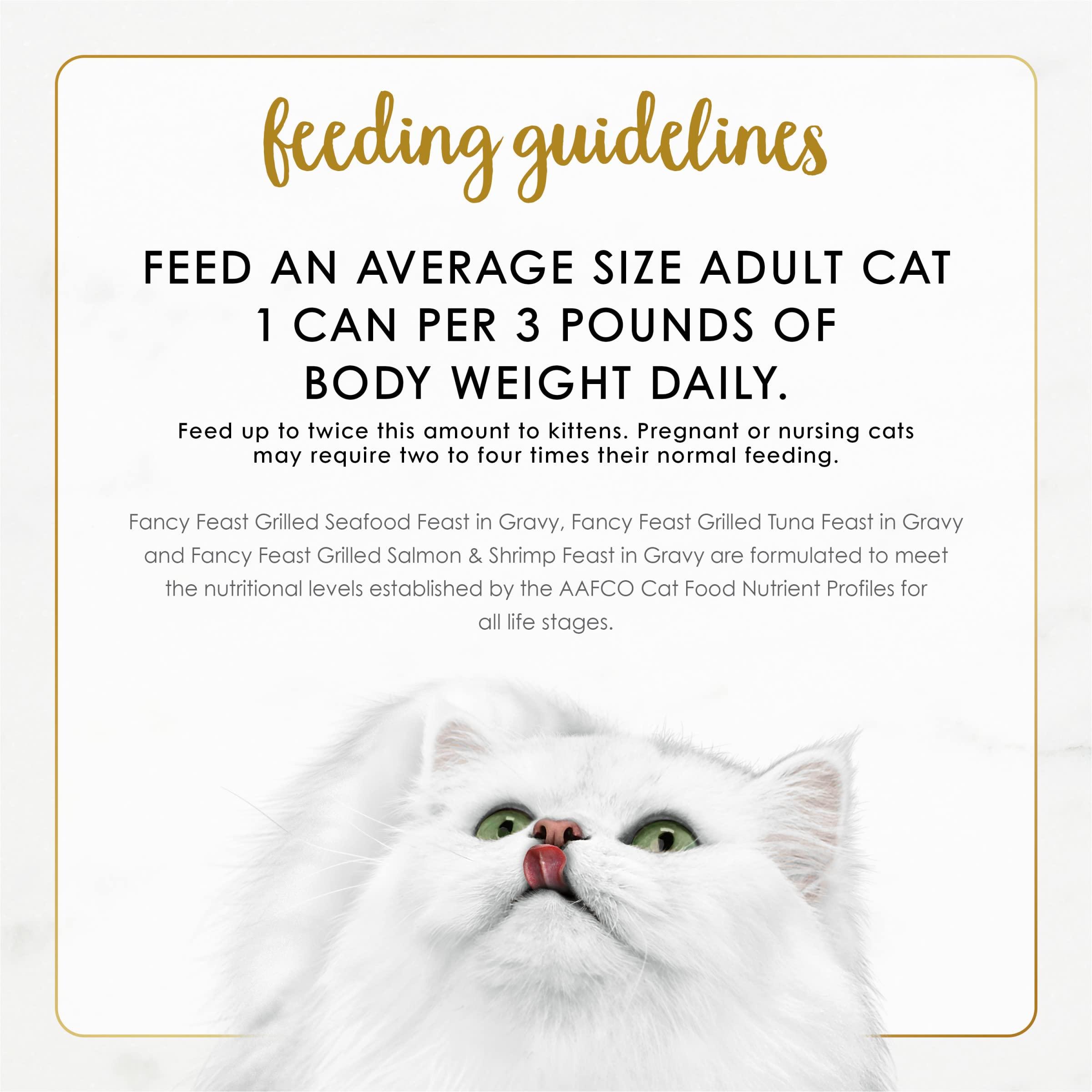 Purina Fancy Feast Grilled Wet Cat Food Seafood Collection in Wet Cat Food Variety Pack - (Pack of 30) 3 oz. Cans - Image 9