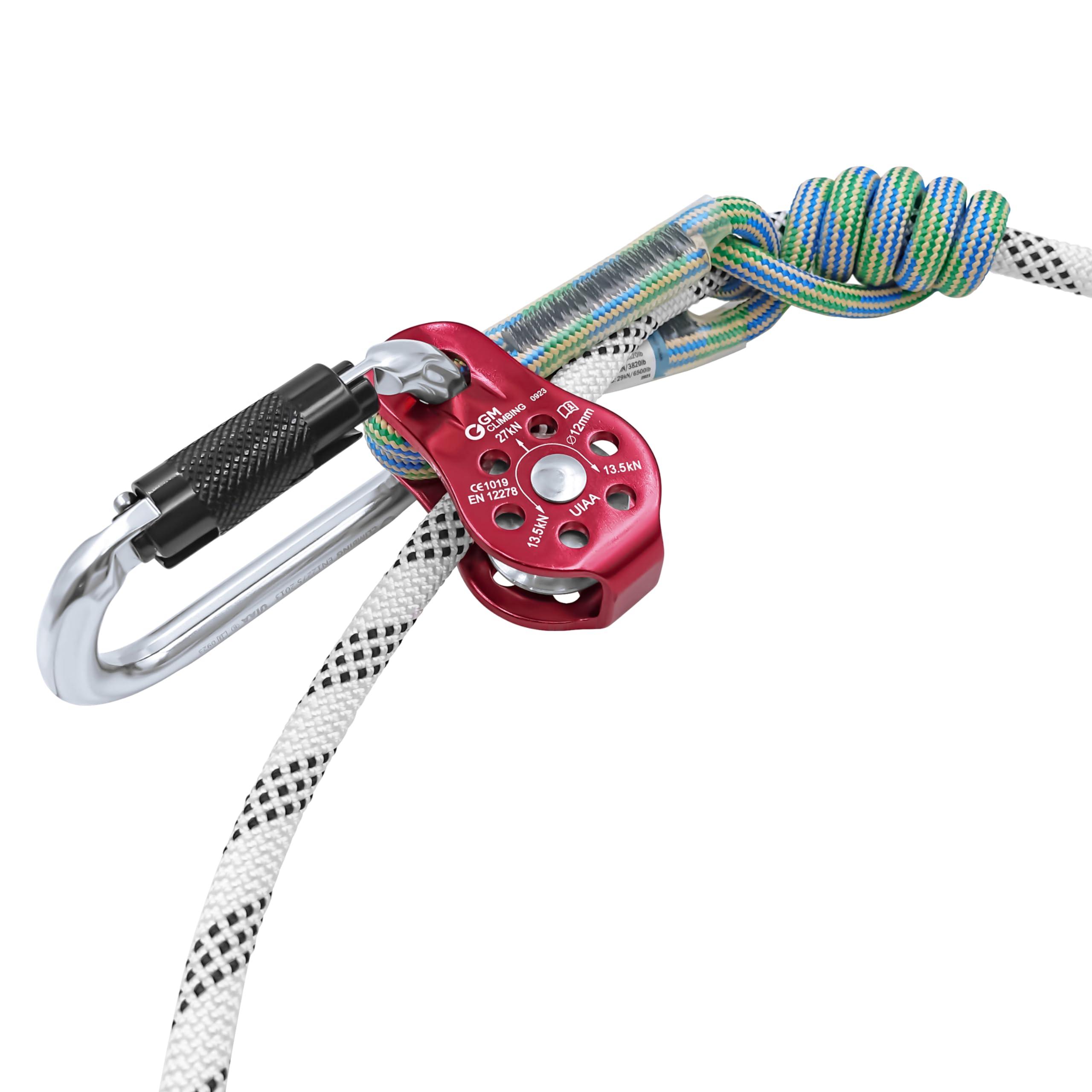 GM CLIMBING Fixed Micro Pulley 27kN CE UIAA Certified Slack Tender for Hitch Tending - Image 7