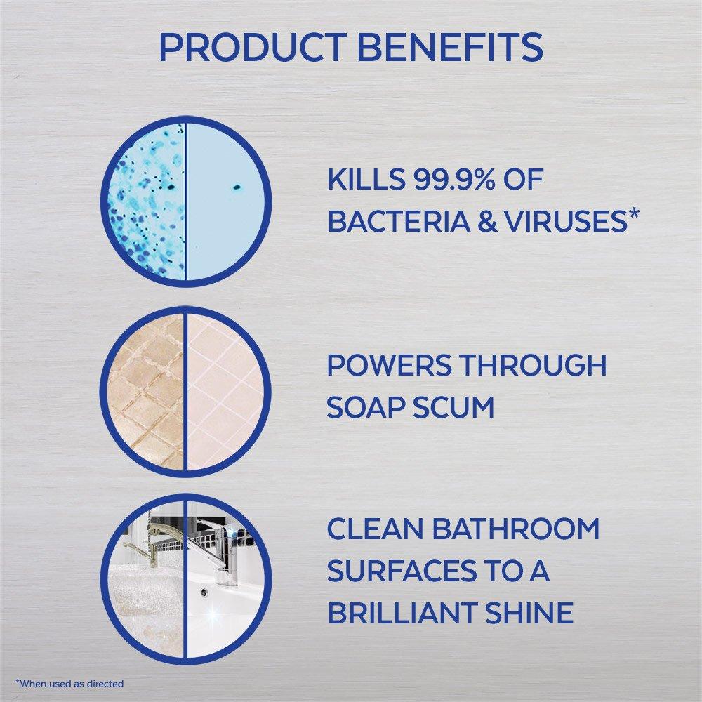 Lysol Power Foaming Cleaning Spray for Bathrooms, Foam Cleaner for Bathrooms, Showers, Tubs, 22oz (Pack of 6) - Image 3