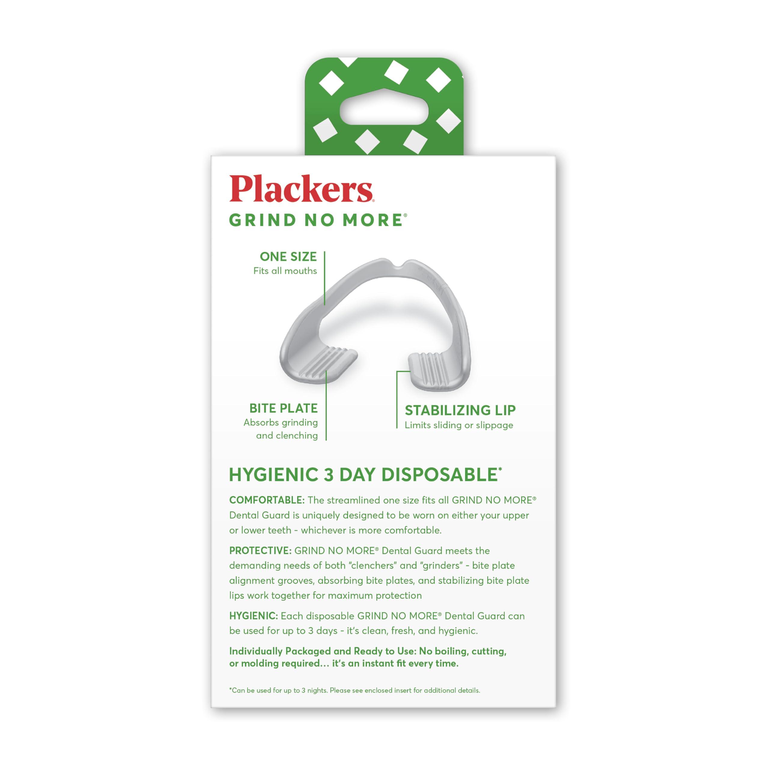 Plackers Grind No More Night Guard, Nighttime Protection for Teeth, BPA Free, Sleep Well, Ready to Wear, Disposable, One Size Fits All, 16 Count - Image 2