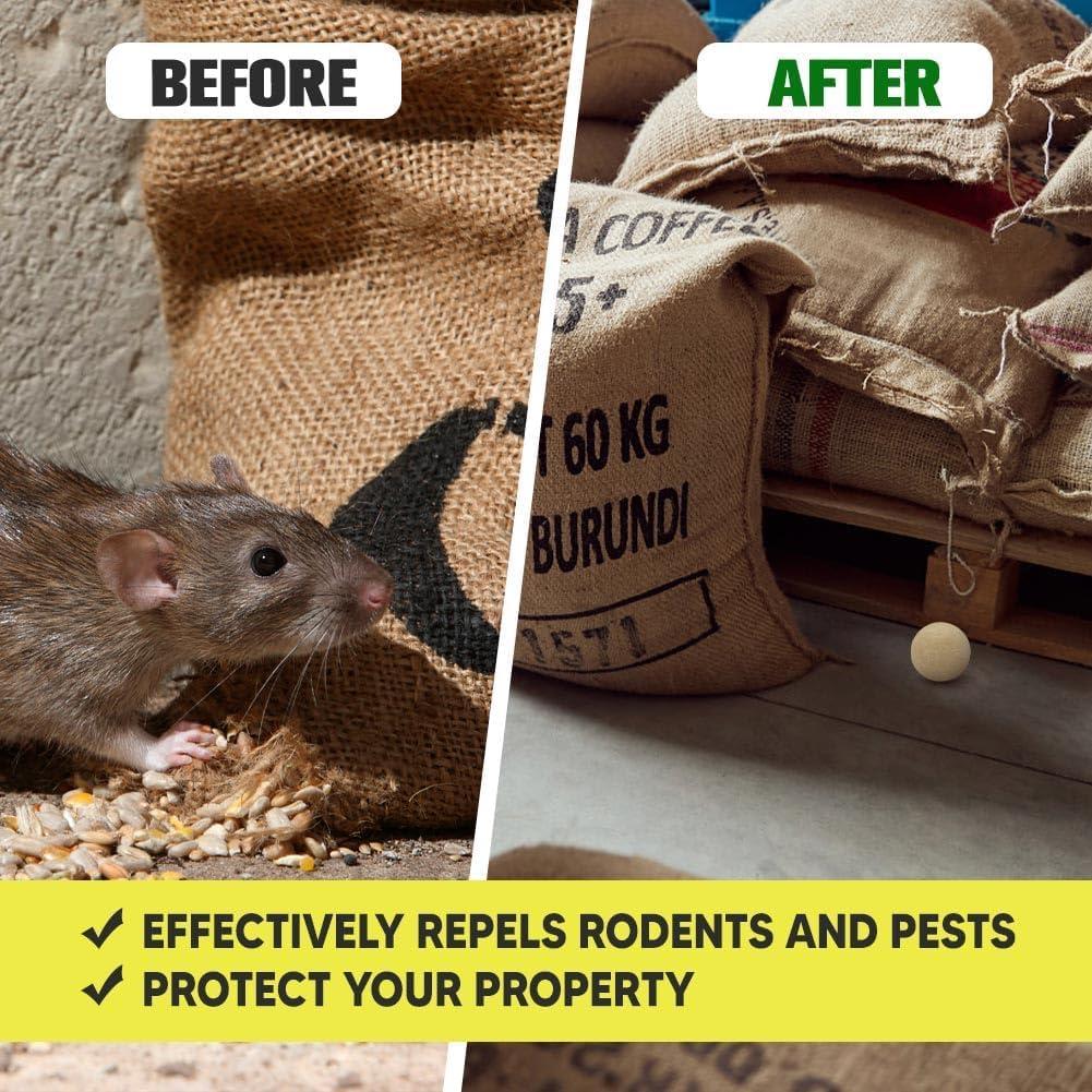 NJYNME Pest Control Balls, Peppermint Strongly Repel Rodents, Mouse, Mice, Rats, Ant, Roach, Moths & Other Pest, Indoor Mice Repellent, Mosquito Repellent-8P - Image 3