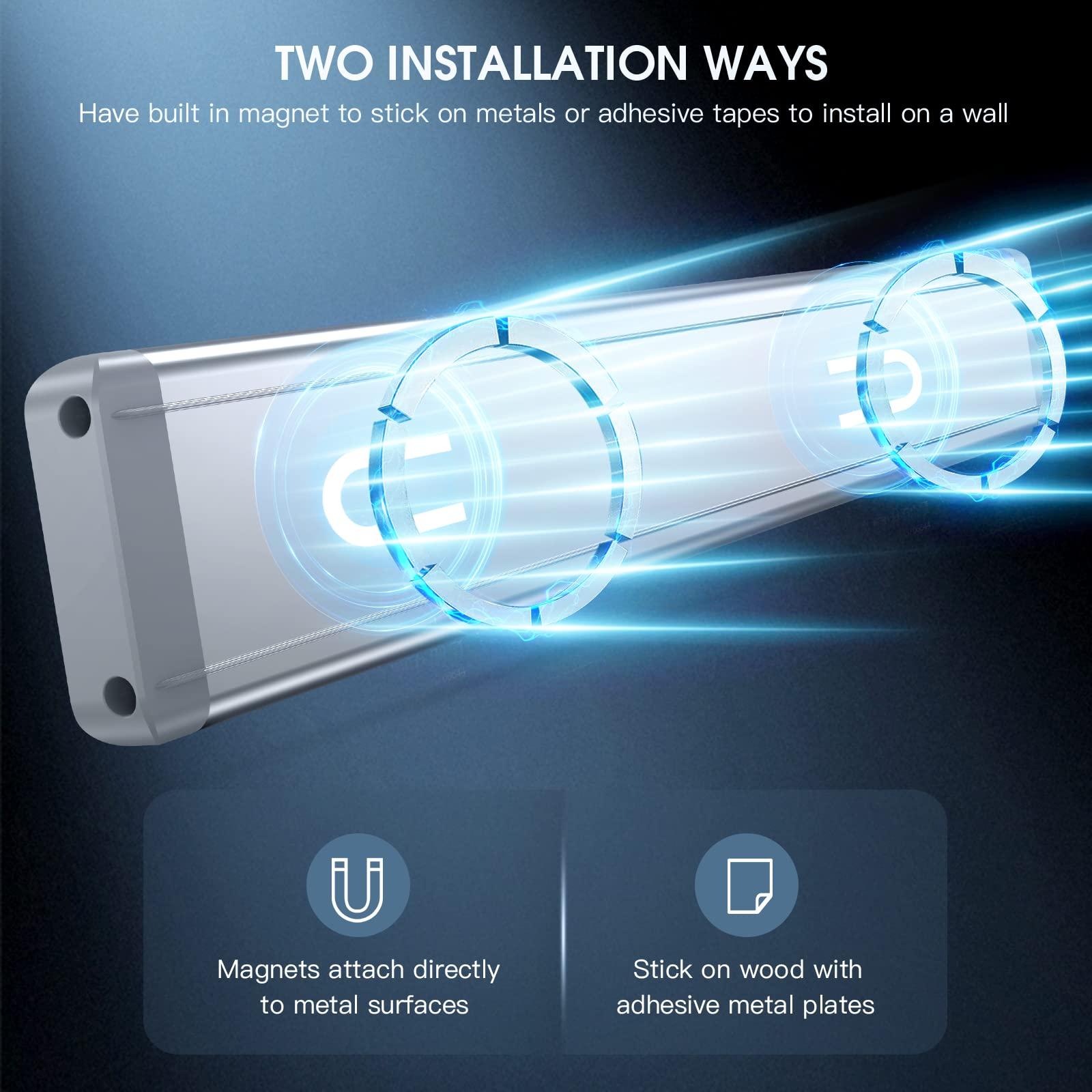 MCGOR 10inch Under Cabinet Lighting, 2 Pack Rechargeable Motion Sensor Light Indoor, 5 Levels Dimmable Magnetic Closet Lights, Wireless Under Counter Lights for Kitchen, Stairs - Image 6
