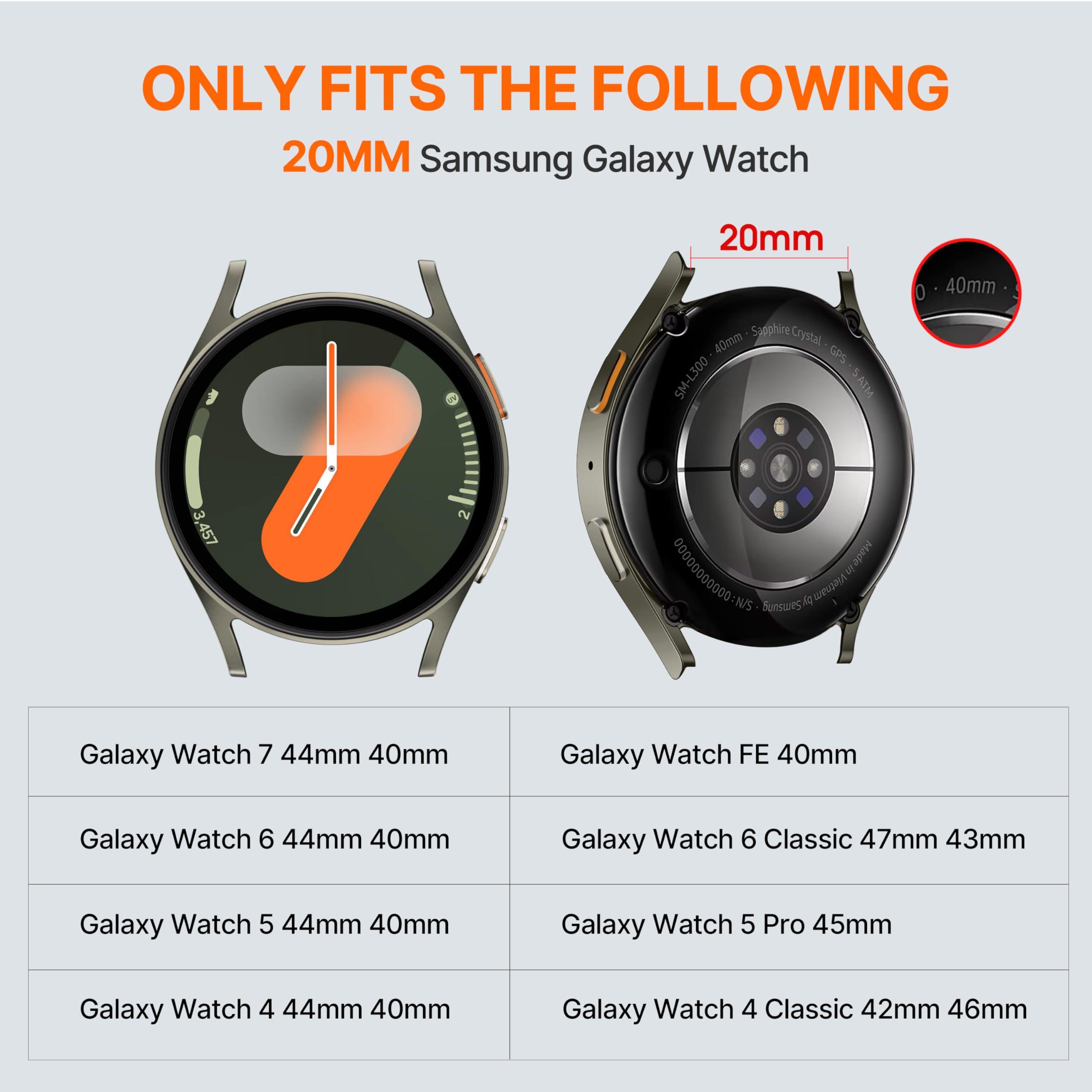 Bandletic Magnetic Silicone Band Compatible with Samsung Galaxy Watch 7 6 5 4 FE 40mm 44mm/for Galaxy Watch 6 4 Classic 43mm 47mm 42mm 46mm/Watch 5 Pro 45mm, 20mm No Gap Sport Strap for Men Women - Image 5