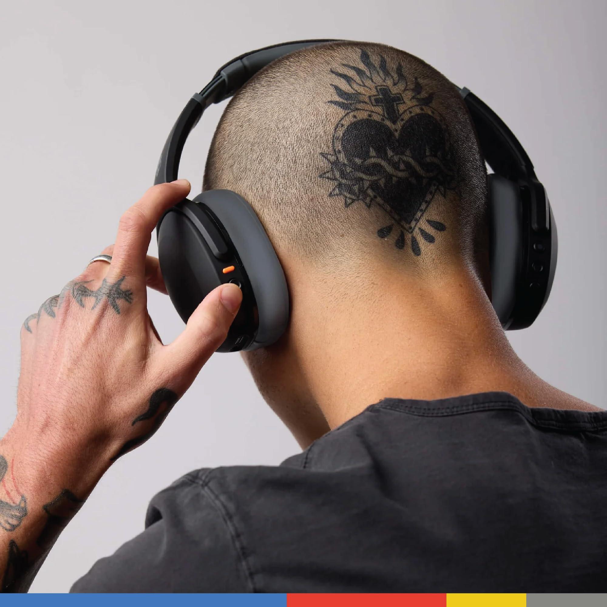 Skullcandy Crusher Evo Wireless Bluetooth Headphones with Multi-Sensory Bass, Noise Isolating Over-Ear Fit, Up to 40 Hours Battery, Microphone for iPhone Android - Asphalt - Image 5