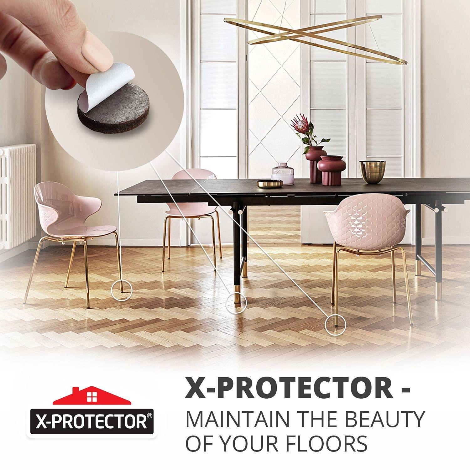 X-PROTECTOR 357 pcs Premium Huge Pack Felt Furniture Pads! Quantity of Furniture Sliders with Many Big Sizes – Your Ideal Floor Protectors. Protect Your Hardwood & Laminate Floor! - Image 6