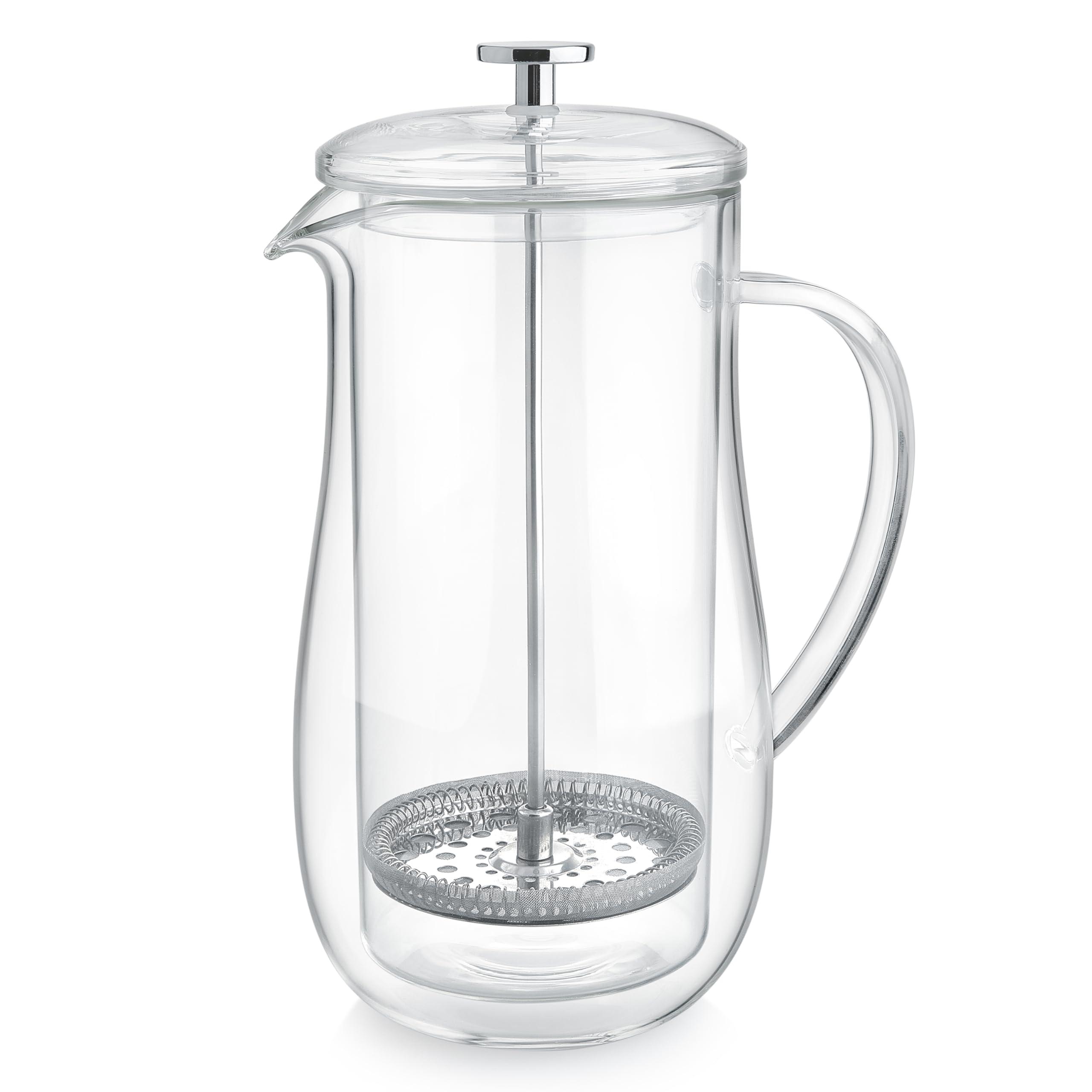 Teabloom Insulated Double-Walled Glass French Press – 100% Plastic-Free Tea & Coffee Press for Pure, Rich Flavor | 34 oz Precision Brewer | Connoisseur's Choice - Image 3