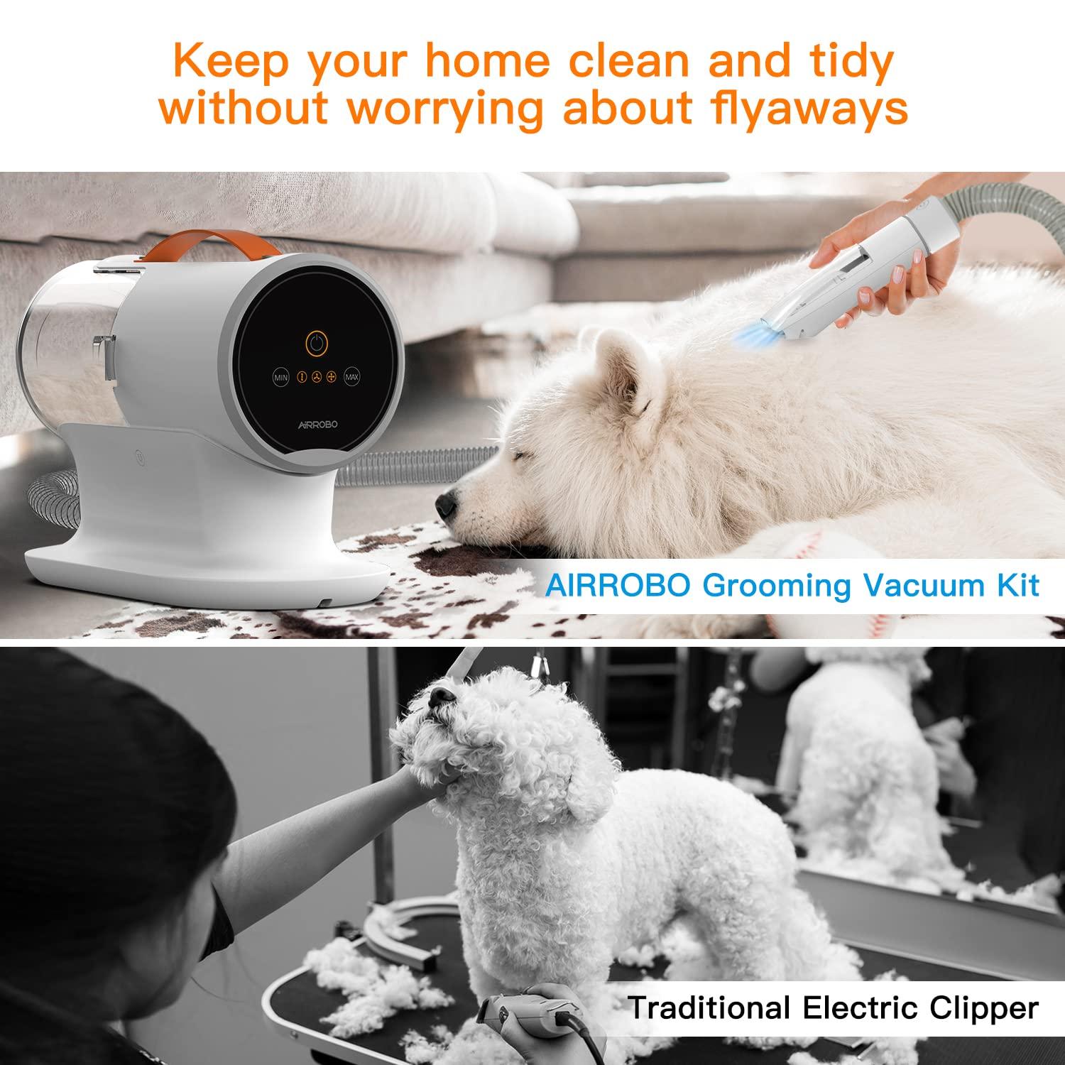 AIRROBO Dog Grooming Vacuum, Dog Grooming Kit,12000Pa Strong Pet Vacuum, 2L Large Capacity Vacuum for Shedding Grooming Hair, Quiet,PG100 - Image 5
