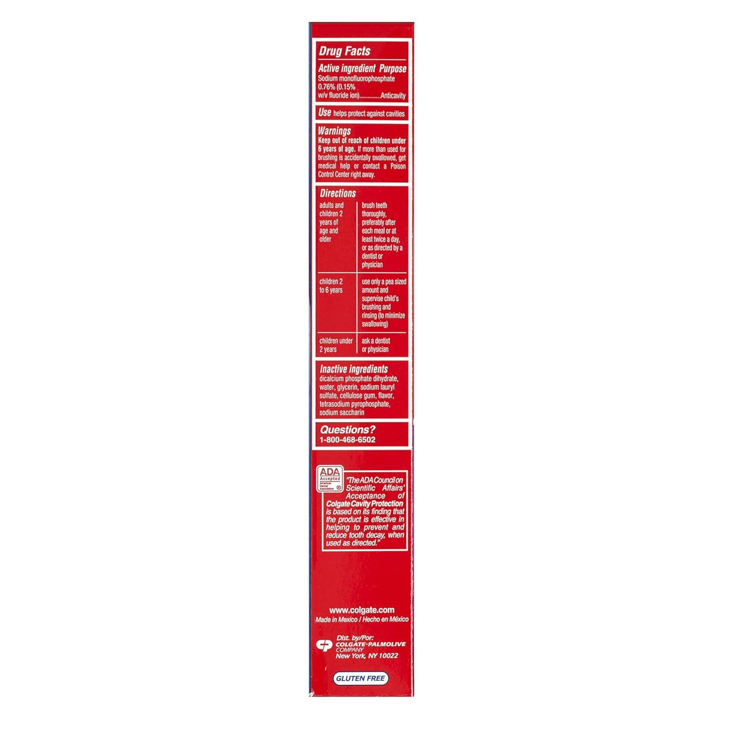 Colgate Cavity Protection Toothpaste with Fluoride - 2.5 ounce + 60% Free - 2 Pack - Image 5