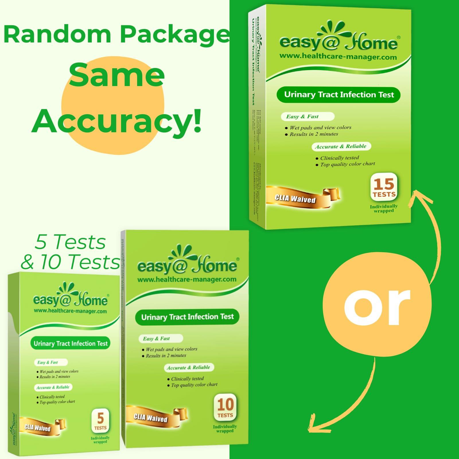 Easy@Home UTI Test Strips Monitor Urinary Tract Bladder Infections, 15 Pack Quick Urine Test Kit Reliable Urinalysis Results, OTC Use (UTI-15P) - Image 8