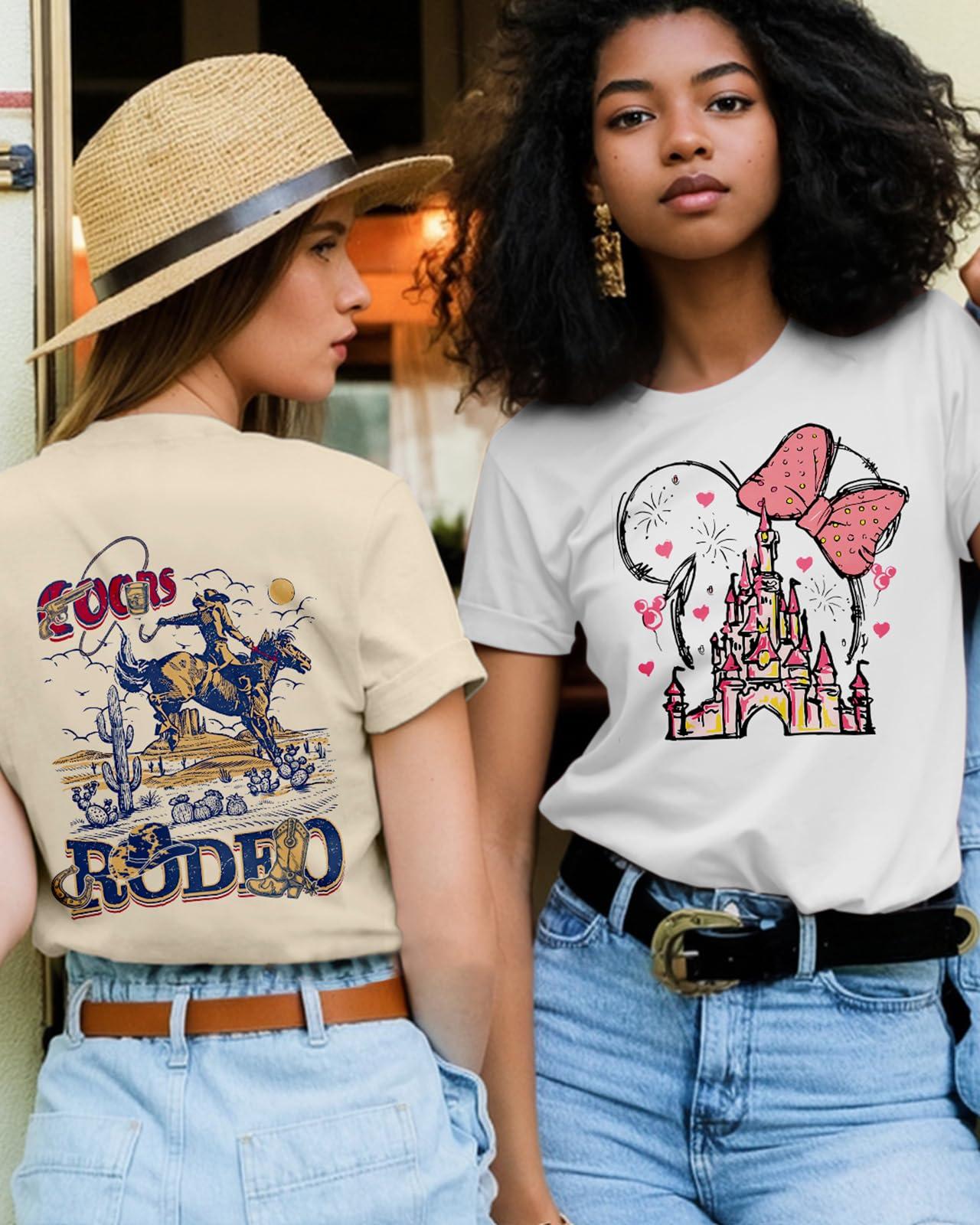 Flafens T Shirts for Women Graphic Tees - Womens T-Shirts Cotton Cute Fit Tshirts Teens Girls - Image 5