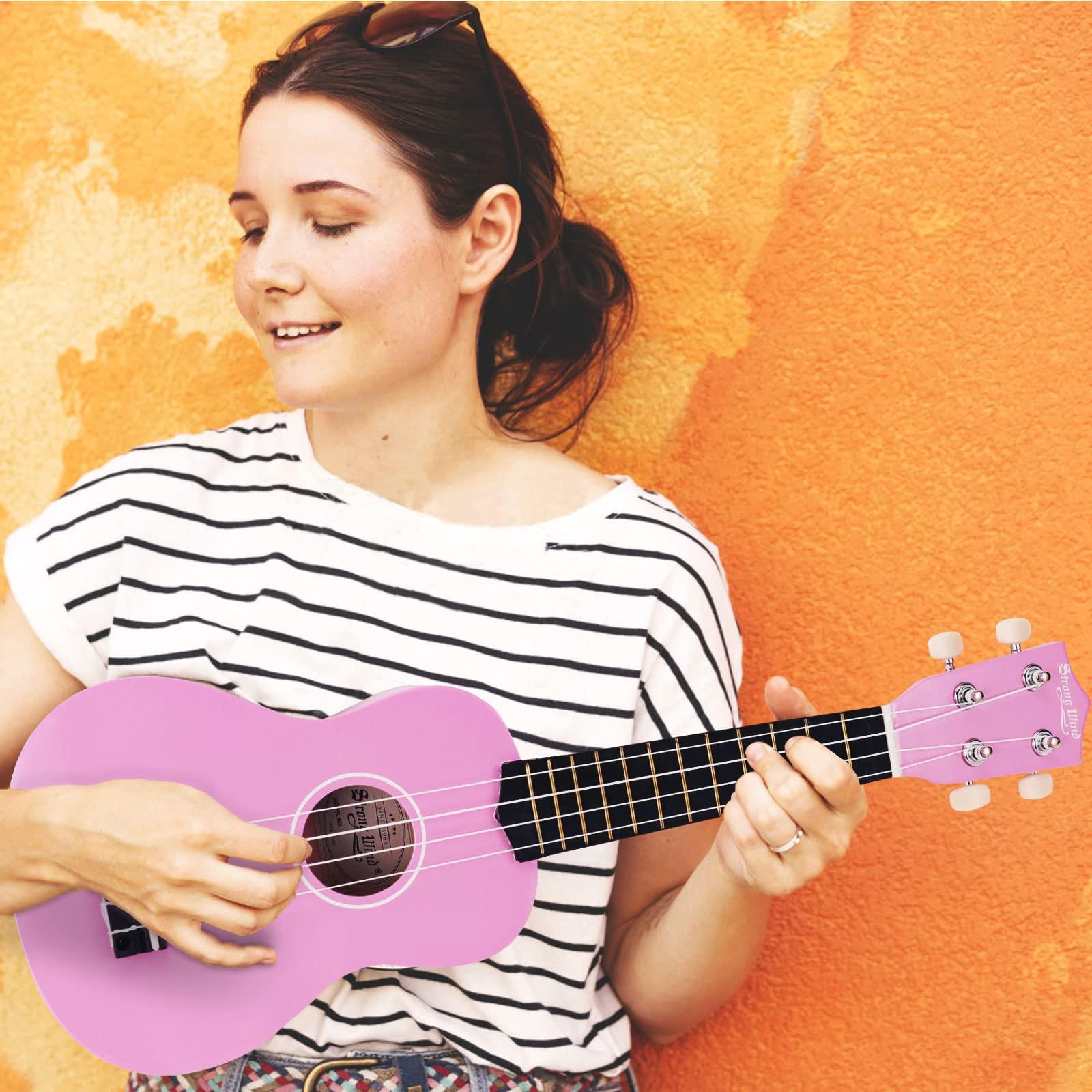Strong Wind Soprano Ukulele 21 Inch Basswood Ukeleles for Beginners Four Strings Hawaiian Guitar Ukulele for Adults Teenagers, Purple - Image 6