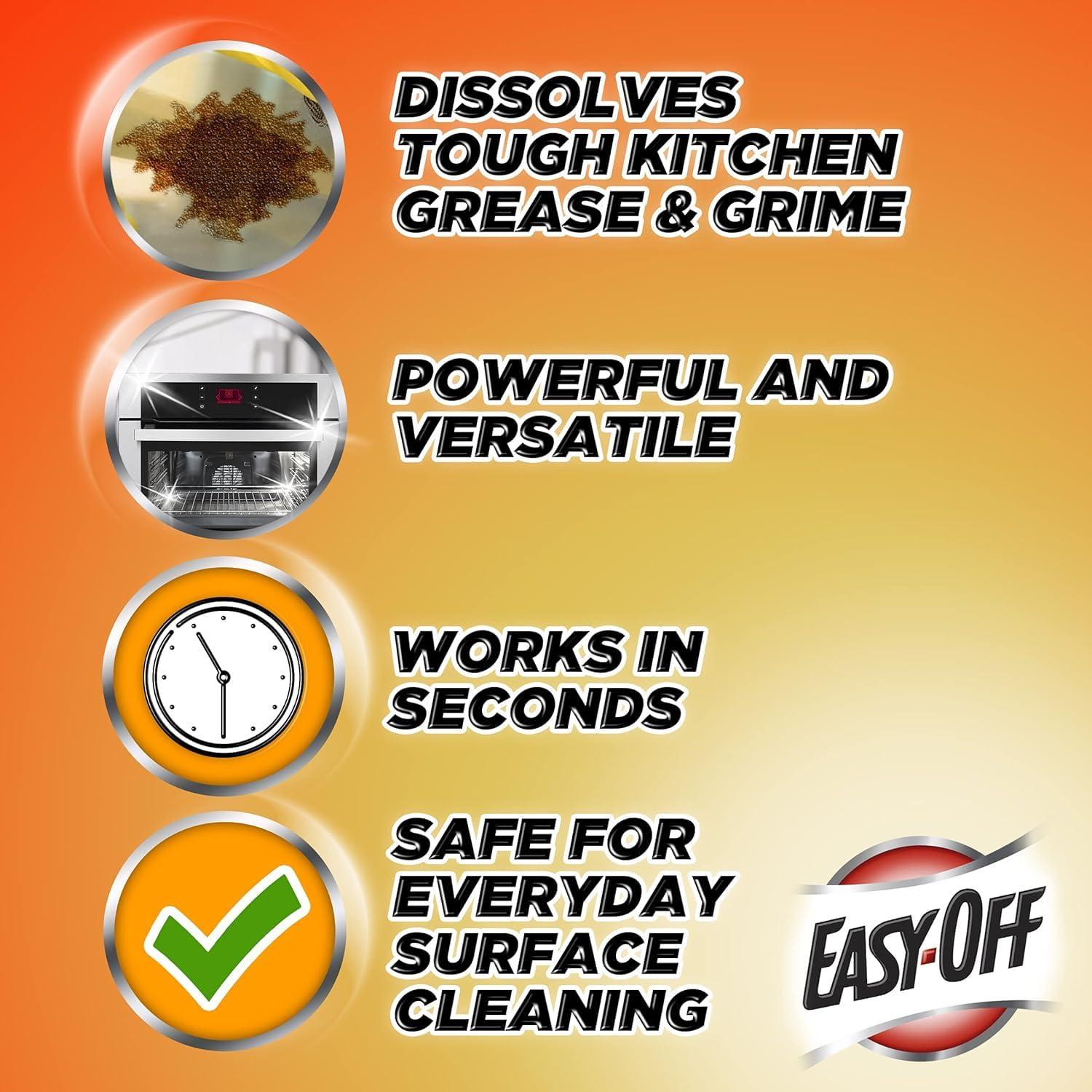 Easy-Off Specialty Kitchen Degreaser Cleaner, Clear, Lemon, 16 Fl Oz - Image 5