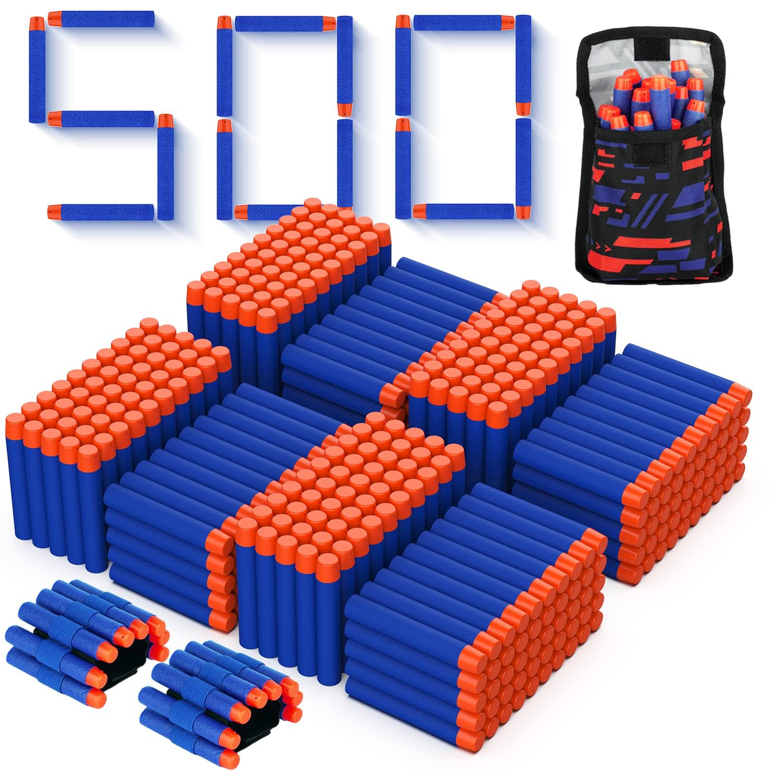 Tudaymol Nerf Bullets 500 Official Dart for Nerf N-Elite Series Refill Darts Foam Bullets Ammo Packs - Compatible with All Elite Blaster