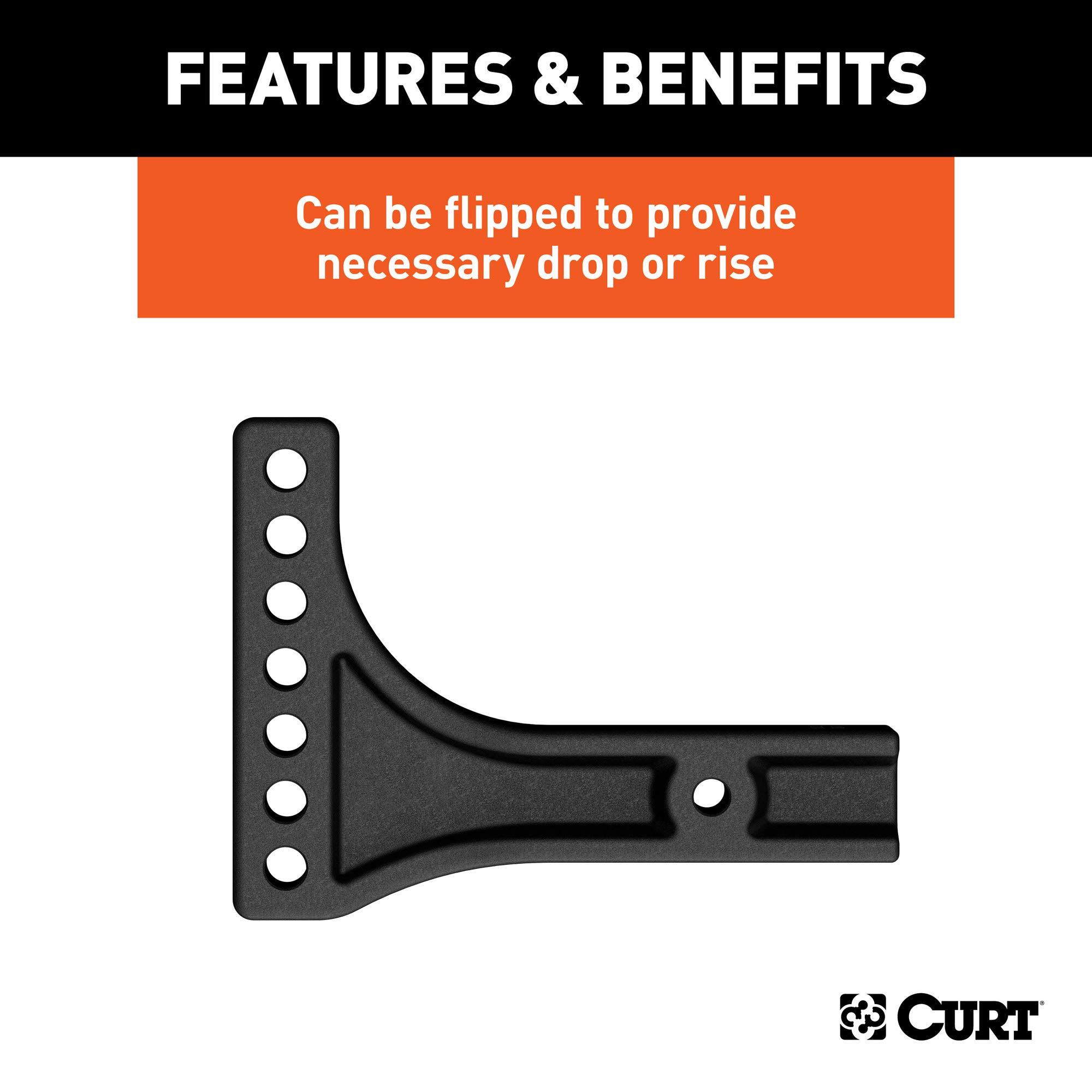 CURT 17131 Replacement Weight Distribution Hitch Shank, 2-1/2-Inch Receiver, 2-Inch Drop, 6-Inch Rise - Image 4