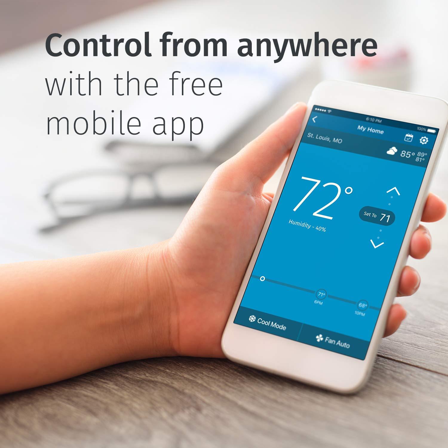Emerson Sensi Wi-Fi Smart Thermostat for Smart Home, Pro Version, Works with Alexa, Energy Star Certified, (1F87U-42WF) - Image 12