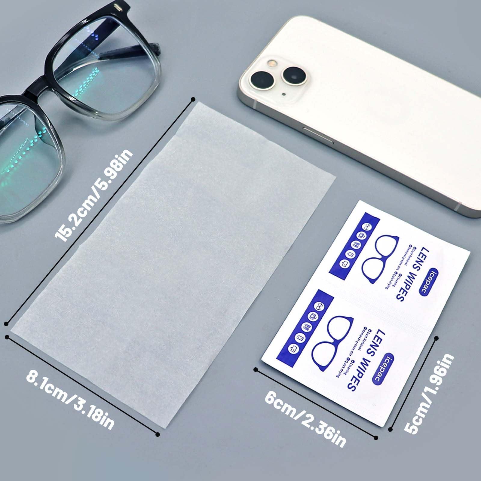 Icepac Lens Wipes for Eyeglasses - 220 Pre-Moistened Individual Wrapped Eye Glasses Cleaning Wipes | Glasses Cleaner Safely Cleans Glasses, Sunglasses, Phone Screen, Electronics & Camera Lens - Image 2