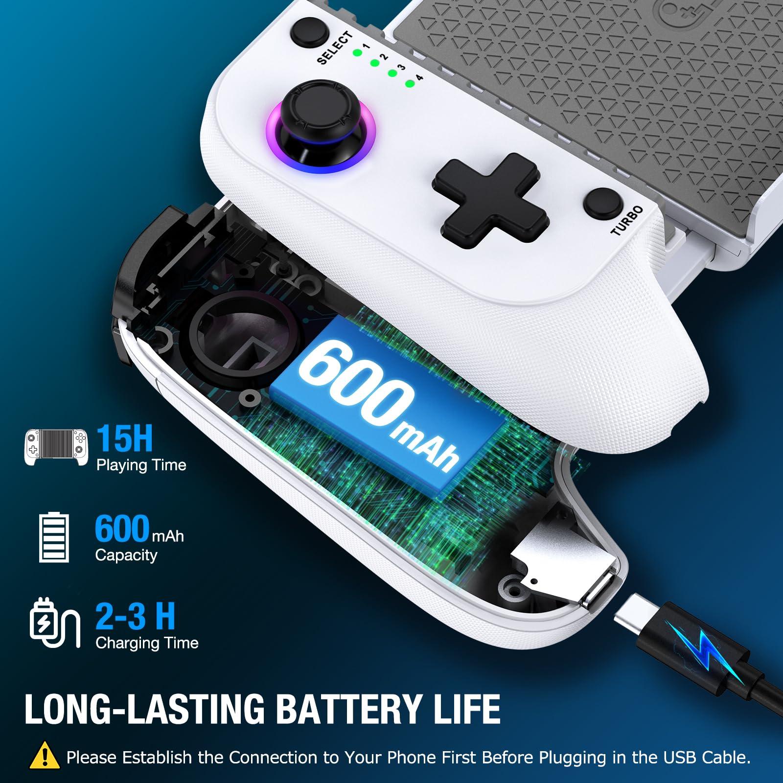 Mobile Game Controller for iPhone/Android, Hall Effect Gaming Controller with Hall Joystick , Wireless Phone Controller, Support Phone Case, Suitable for Xbox Game Pass, Steam Link, Roblox, Call of Duty & More - Image 5