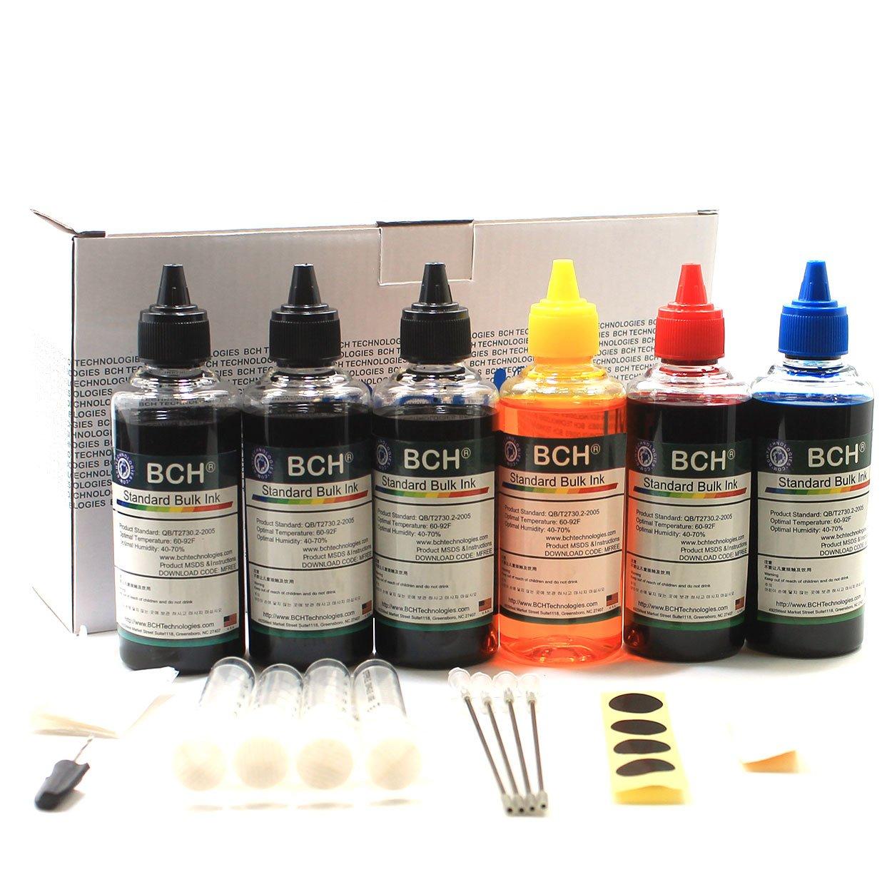 BCH Standard Printer Refill Ink Kit – 600ml Bulk Dye Ink (3X Black, Cyan, Magenta, Yellow) – UV-Resistant, Vivid Colors – Compatible with HP, Epson, Canon Inkjet Printers – Printer Ink - Image 2
