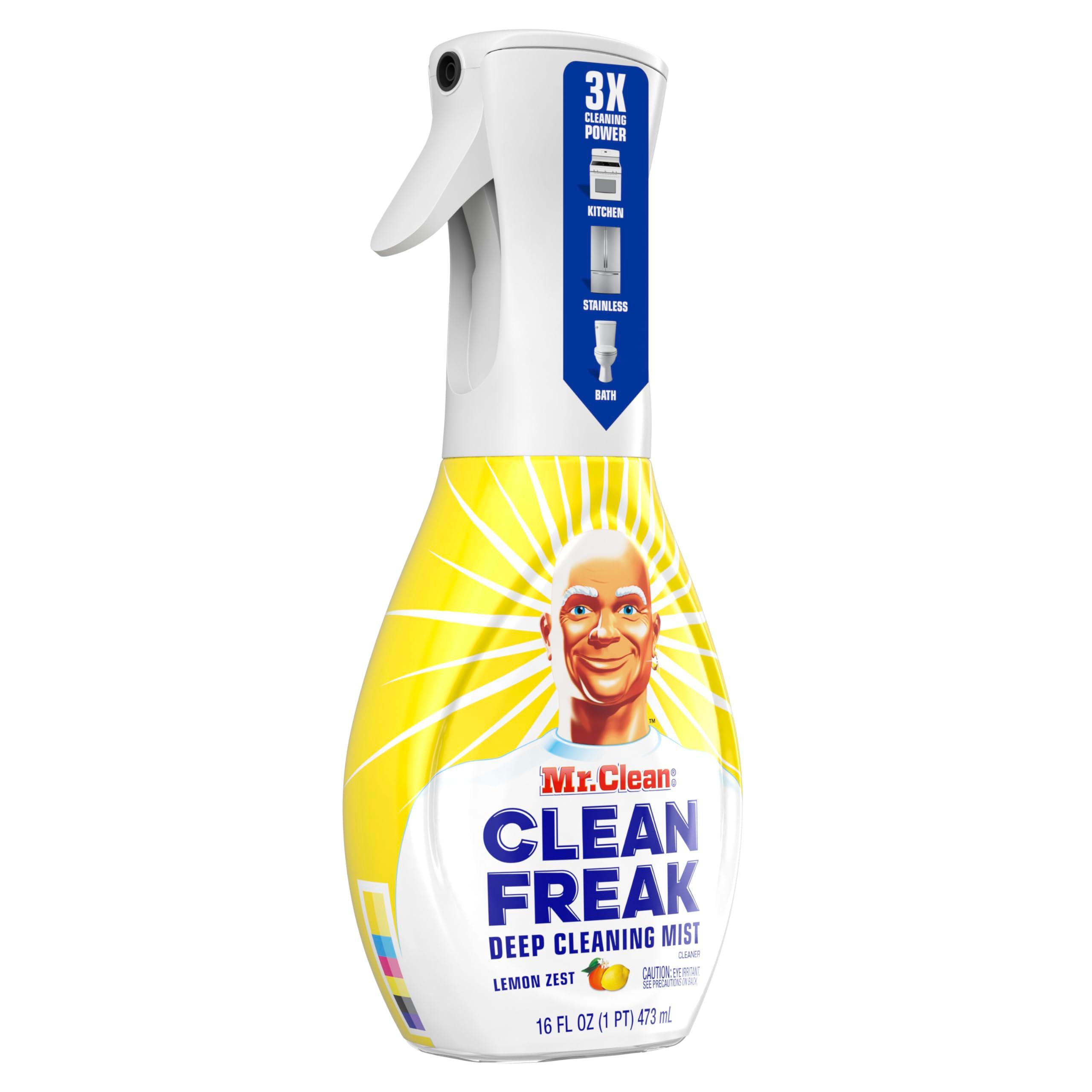 Mr. Clean Clean Freak Multi Surface Cleaning Spray, Deep Cleaning Mist Starter Kit and Refill Bundle, Lemon Zest Scent, 64 fl oz - Image 8