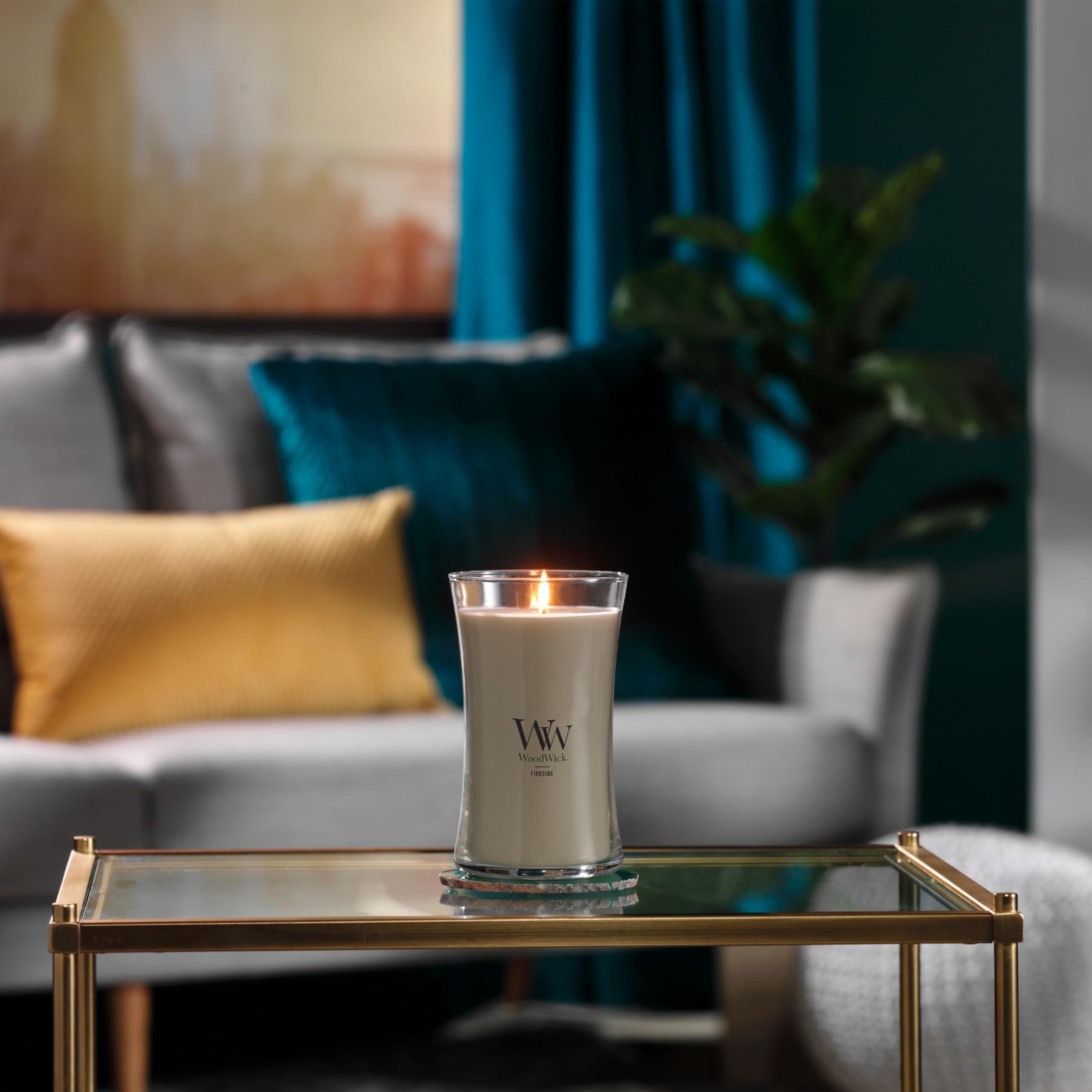WoodWick Large Hourglass Fireside Candle Premium Soy Blend Wax Crackles as it burns Perfect for Gifting - Image 5