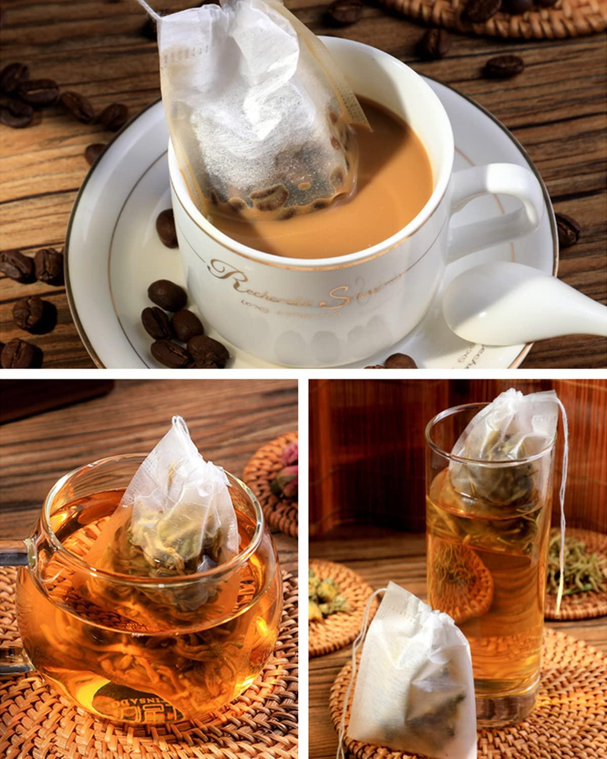 200pcs Disposable Tea Bags for Loose Leaf Tea, Tea Filter Bags with Free Tea Spoon for Loose Tea Loose Leaf Tea, Coffee, Spice, Herbs (QS53) - Image 5