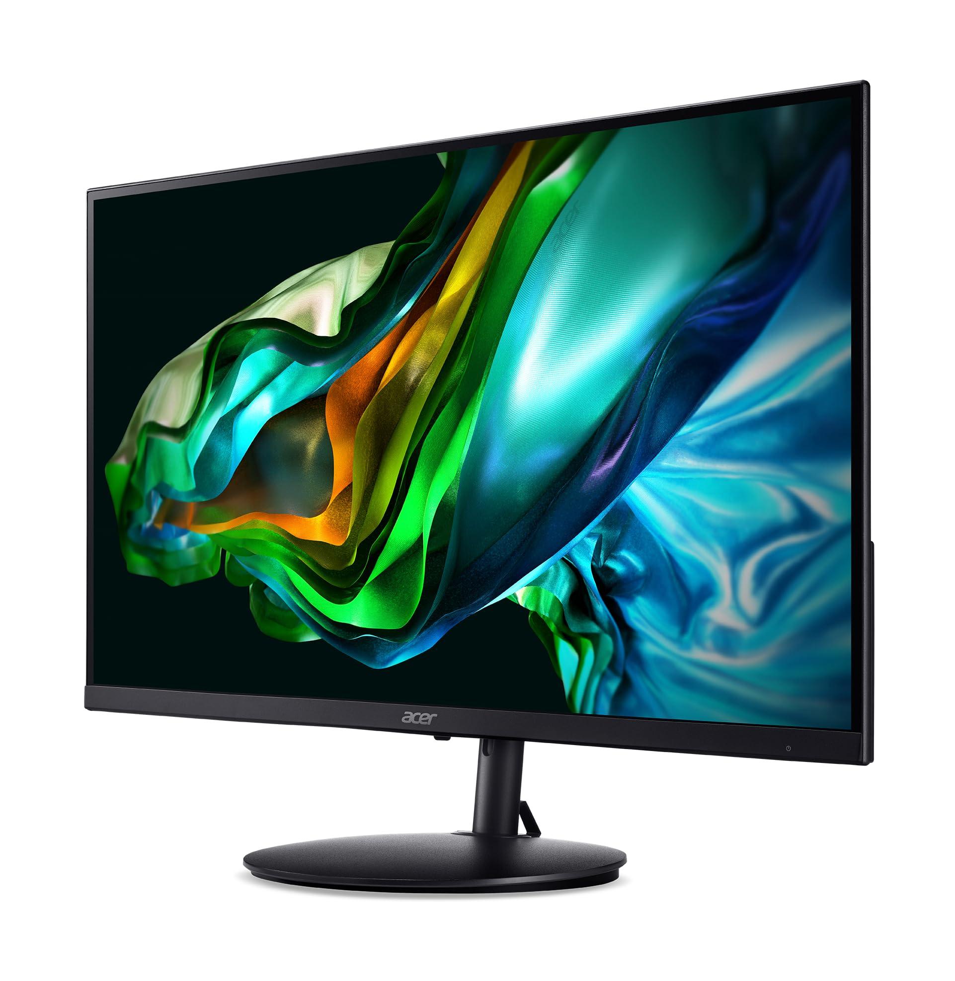 Acer SH242Y Ebmihx 23.8" FHD 1920x1080 Home Office Ultra-Thin IPS Computer Monitor AMD FreeSync 100Hz Zero Frame Height/Swivel/Tilt Adjustable Stand Built-in Speakers HDMI 1.4 & VGA Port - Image 12