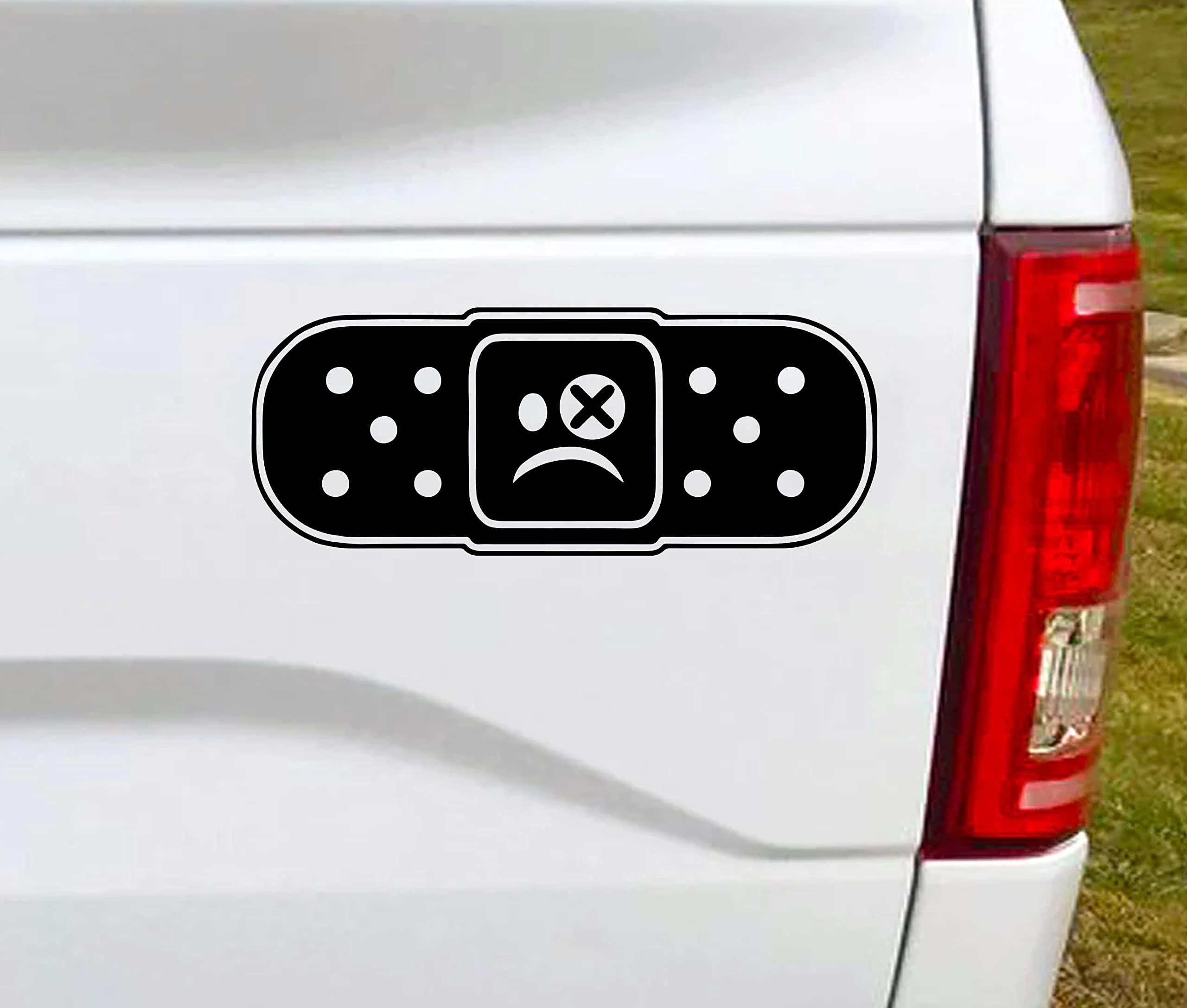 WSQ Band Aid Ouch Japanese Vinyl Decal Sticker Premium Quality Vinyl Black for Car Bumper Truck Van SUV Window Wall Boat Cup Tumblers Laptop or Any Smooth Surface Size 6 Inches - Image 3