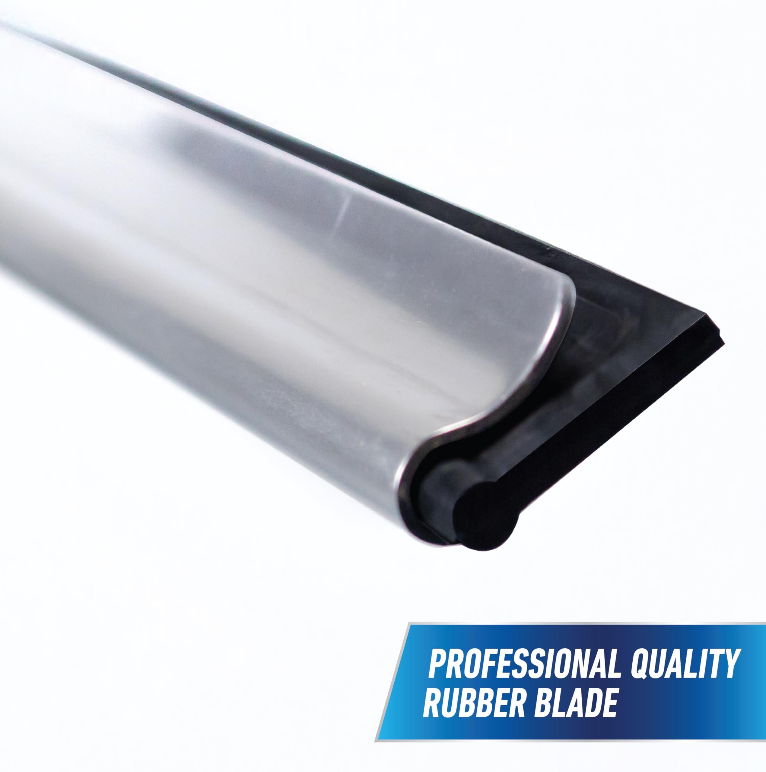 Unger Professional 18” EZ Change Window and Glass Cleaning Squeegee, Clean Large and Small Windows, Rubber Blade Tool for Streak-Free Results, Includes 12” Channel - Image 8