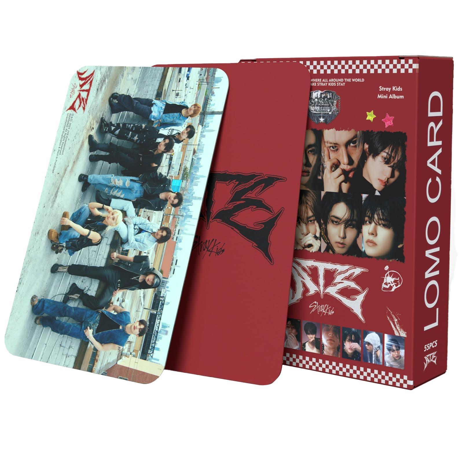 KPOPBP Stray Kids ATE Album Photocards 55 PCS KPOP Photo Cards SKZ Album LOMO Card Set, Gift for Boys and Girls Merch