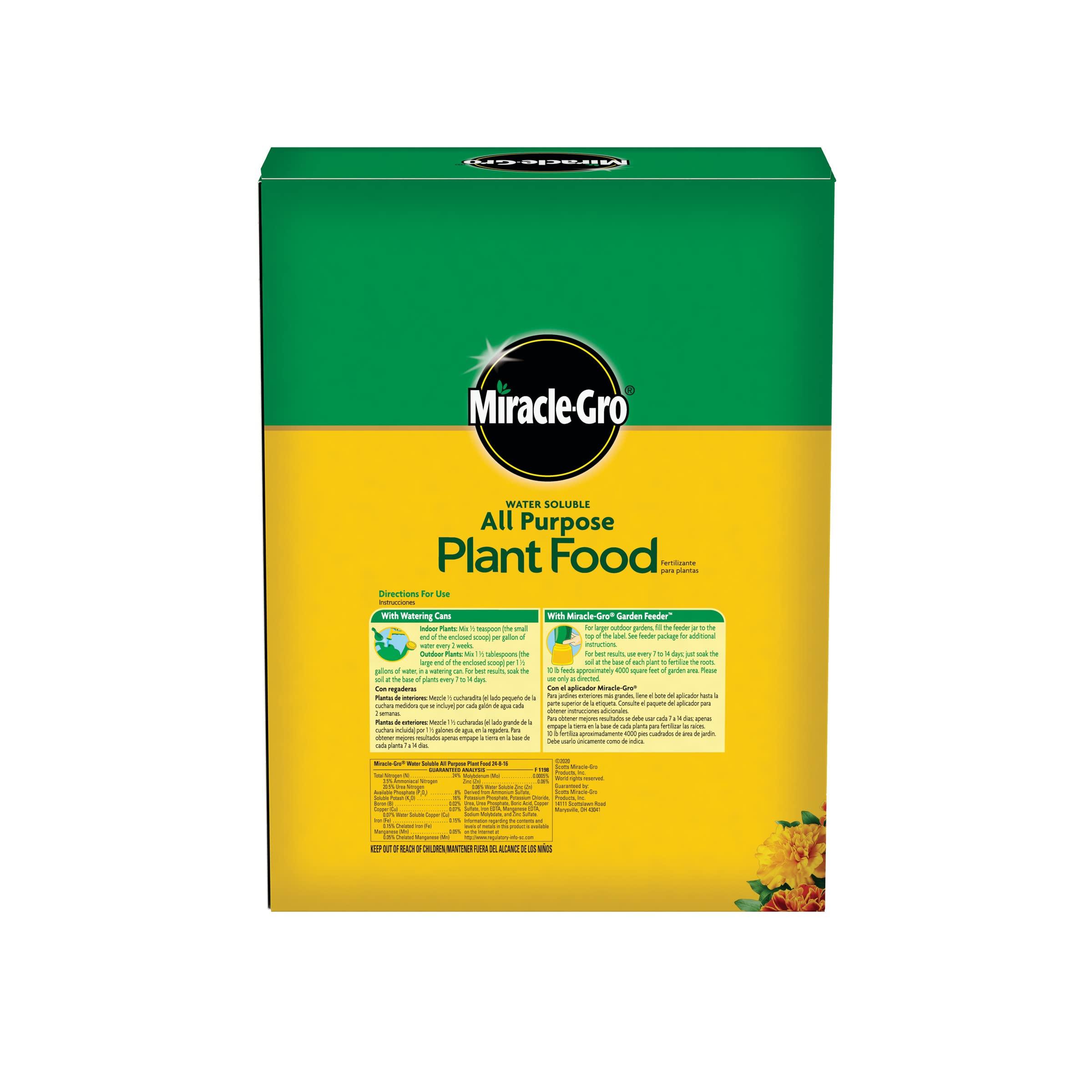 Miracle-Gro Water Soluble All Purpose Plant Food, Plant Fertilizer for Indoor or Outdoor Plants, Roses, Flowers, Houseplants, Vegetables and Trees, 10 lb. - Image 3