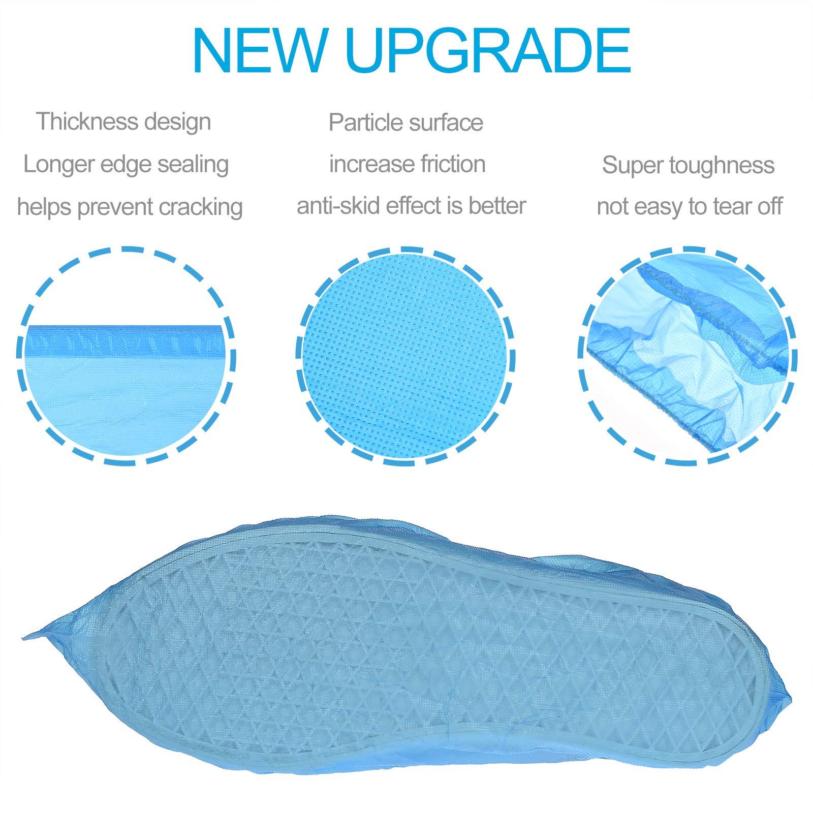 100 PCS（50 Pairs）Shoe Covers Disposable, Green Convenience, Recyclable, Boot Cover, Waterproof, Non slip, Dust proof, One Size Fit All, Durable CPE Material, Blue, Protect Your Shoes, Floor, Carpet - Image 8