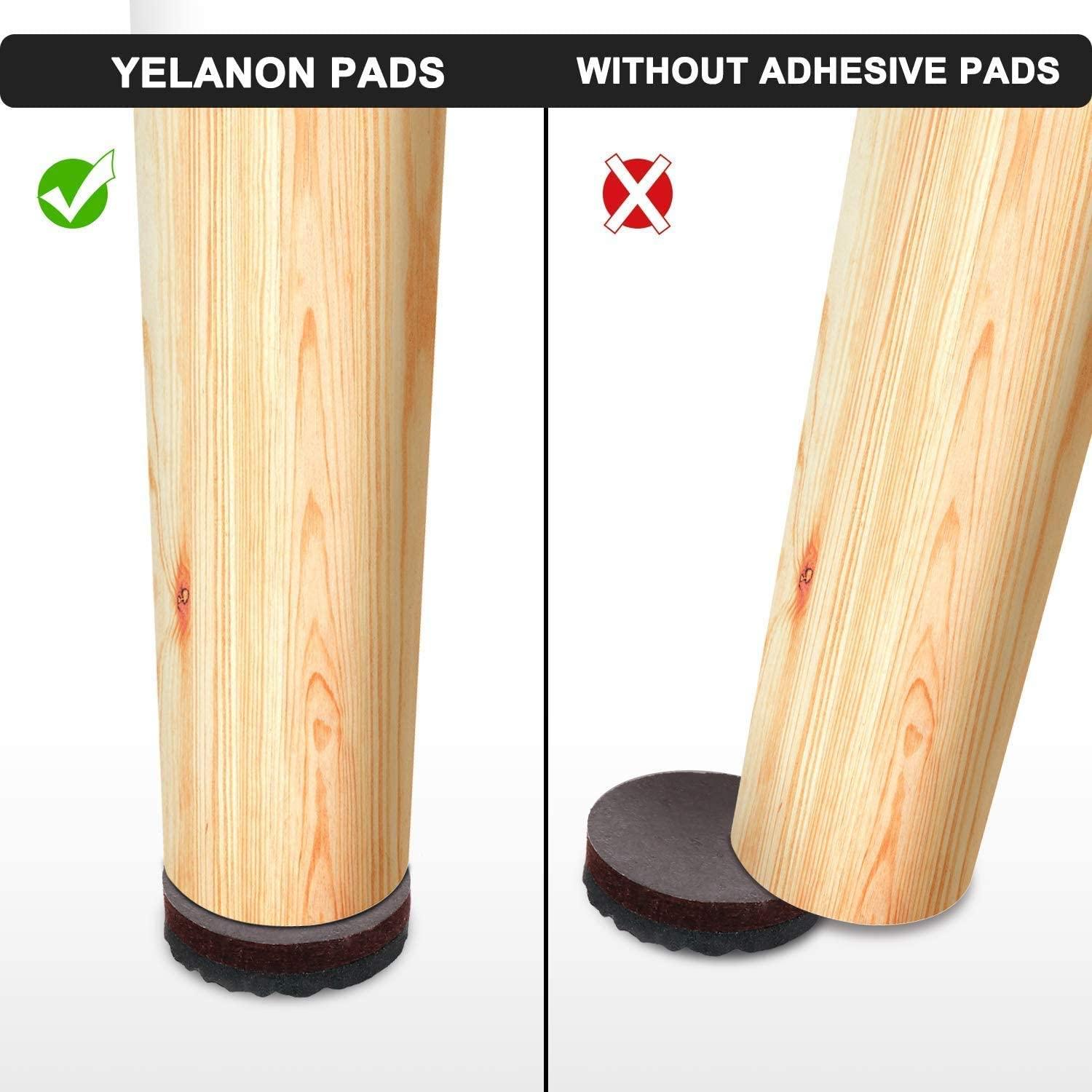 Yelanon Non Slip Furniture Pads -56 pcs（1+2）” Furniture Grippers, Non Skid Furniture Legs,Self Adhesive Rubber Furniture Feet, Anti Slide Furniture Hardwood Floor Protector for Keep Couch Stoppers - Image 5