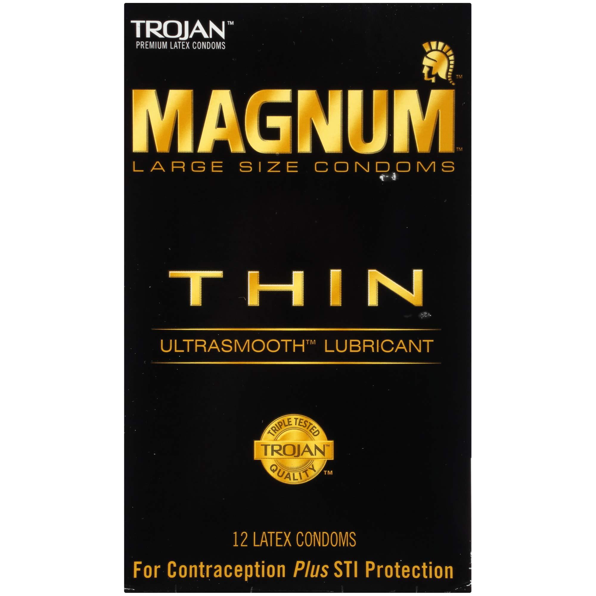 Trojan Magnum Thin Large Size Lubricated Condoms - 12 Count (Pack of 1) - Image 10