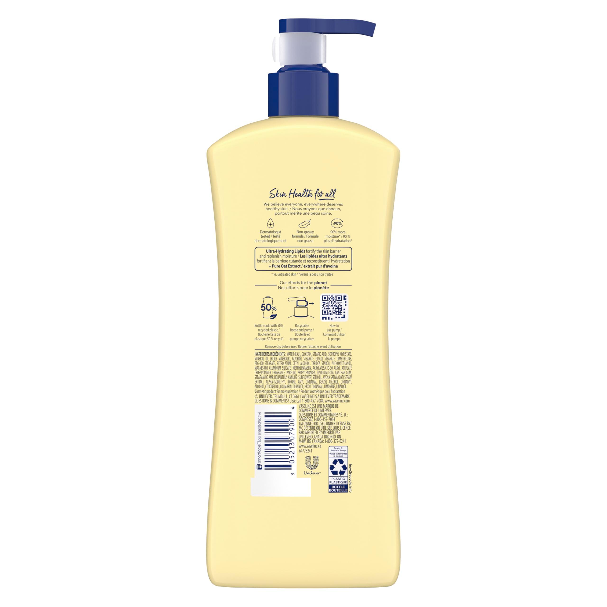 Vaseline Intensive Care Nourishing Moisture Body Lotion 3 Pk Made with Ultra-Hydrating Lipids + Pure Oat Extract for Dry Skin, for Nourished, Healthy-Looking Skin 20.3 oz - Image 2