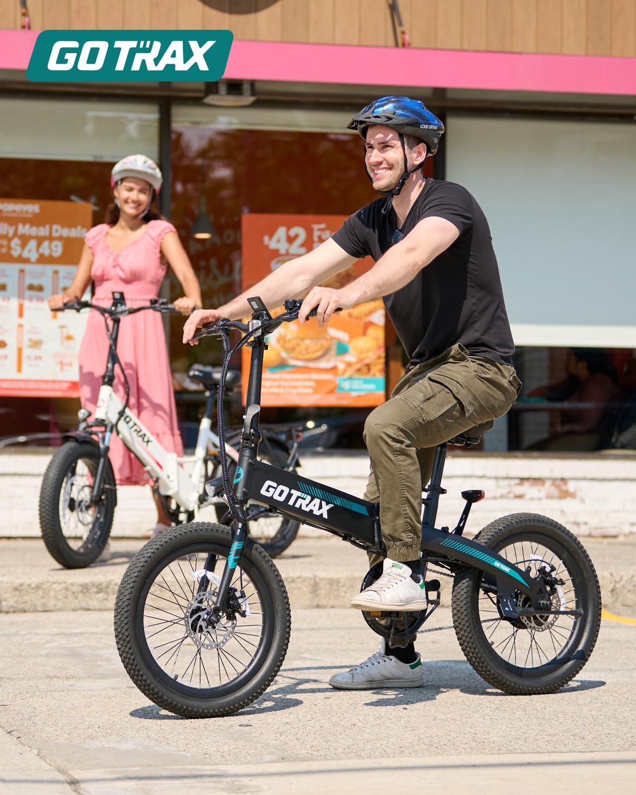 Gotrax 20" Folding Electric Bike with 40Miles (Pedal-assist1) by 48V Battery, 20Mph Power by Peak 500W, Adult Electric Bicycle with 5 Pedal-Assist Levels& LCD Display, Suitable for Commuting - Image 8