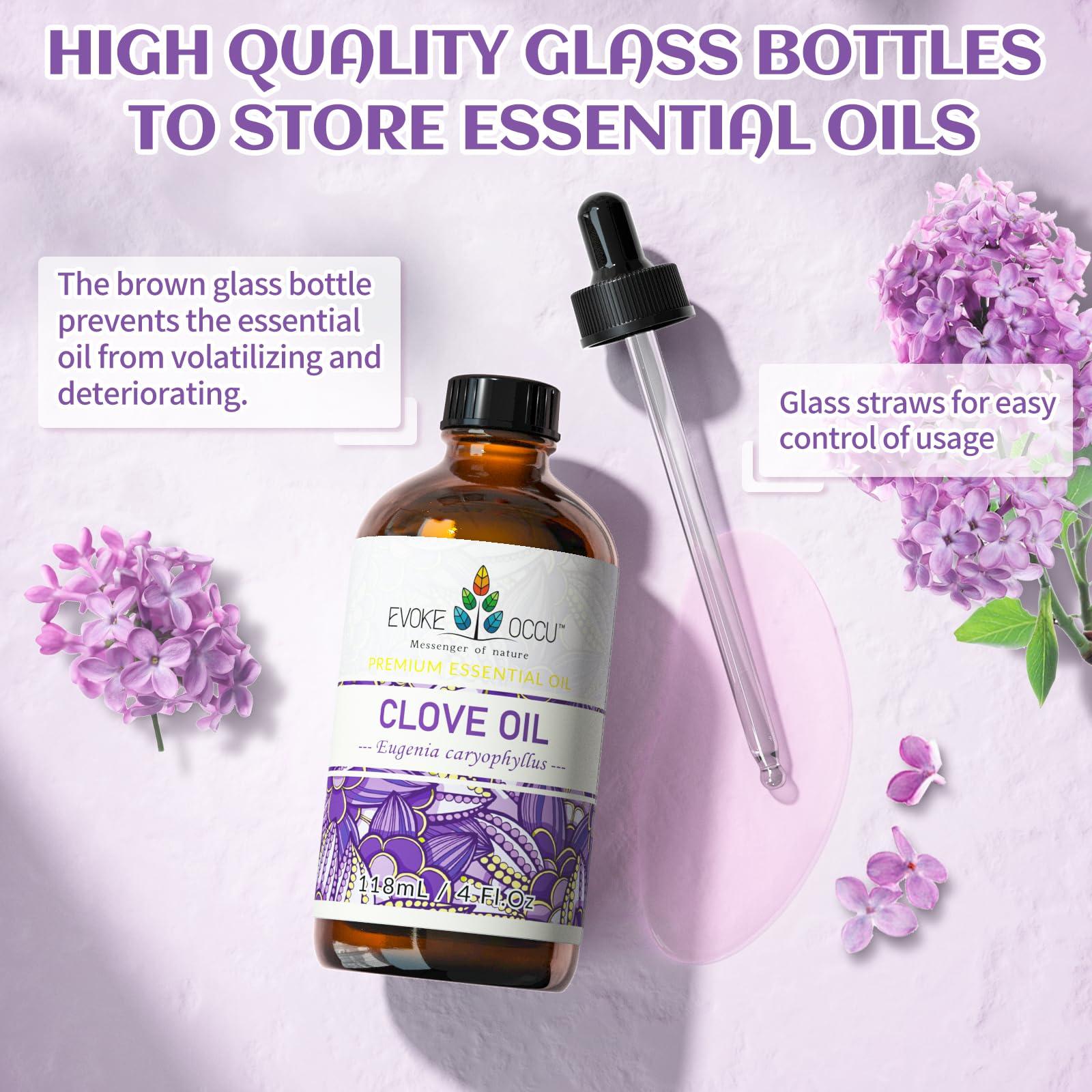 EVOKE OCCU Clove Oil for Teeth and Gums - Oral Care, Toothache Relief & Fresh Breath - DIY Mouthwash - 4 Fl Oz - Image 9