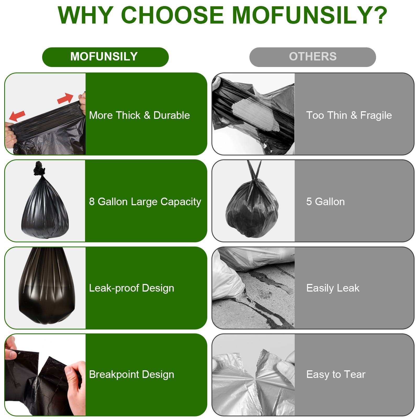 MOFUNSILY 80 Compostable Camping Toilet Bags - 8 Gallon, Thickened, Biodegradable, For 5 Gallon Bucket Toilet, Outdoor, Hiking, Boating - Image 3
