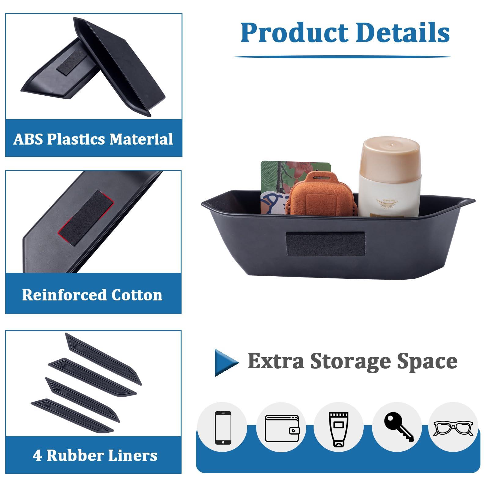 TOPINSTALL 4 Door Handle Storage Box Compatible with Ford Bronco 2021-2025 Accessories, Phone Holder Front and Rear Door Grab Handle Pocket Storage ABS Plastic-4PCS (Not for Sport Model) - Image 6