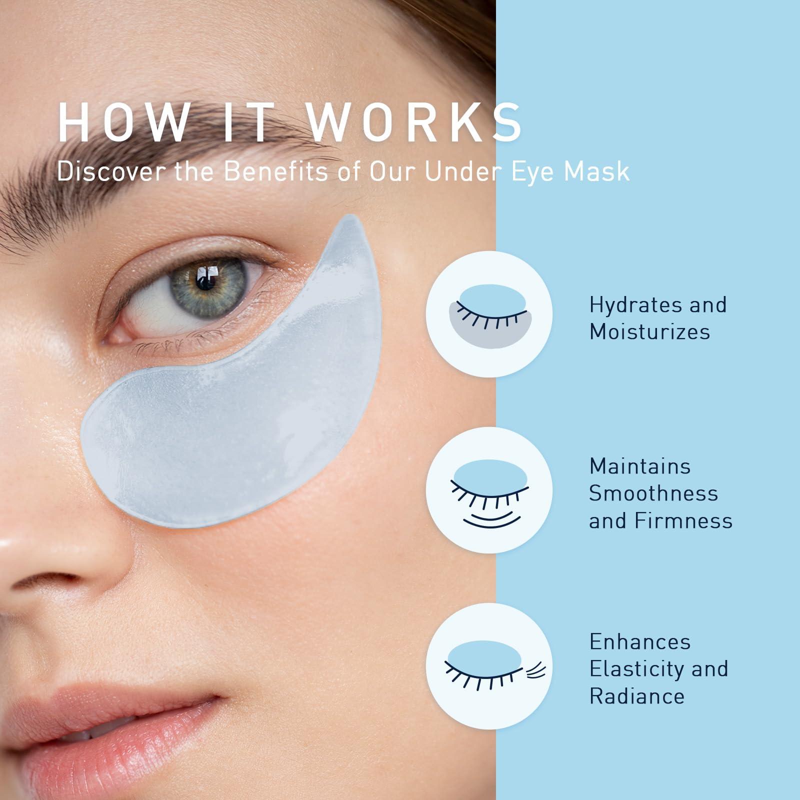 Enaskin Naturals Under Eye Patches for Dark Circles: 30 Pairs Retinol Collagen Eye Gels Mask - Reduce Wrinkles Puffy & Bags - Skin Treatment Pads - Anti Aging Moisturizer For Women (Blue) - Image 2