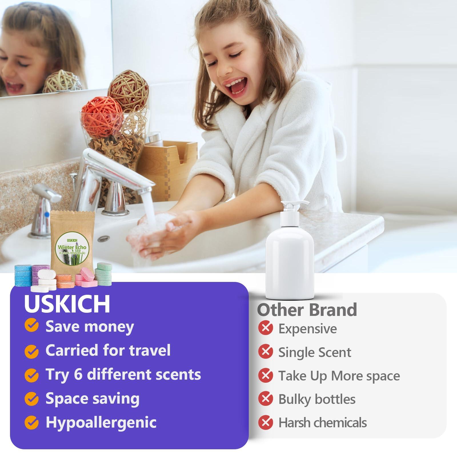 USKICH Foaming Hand Soap Tablet Refills -48Pack | Eco Friendly Products & Cleaning Supplies | Variety Fragrance Soap Refills Tablets for Using With Foaming Hand Soap Dispenser (48 x 8 Fl oz bottles) - Image 6