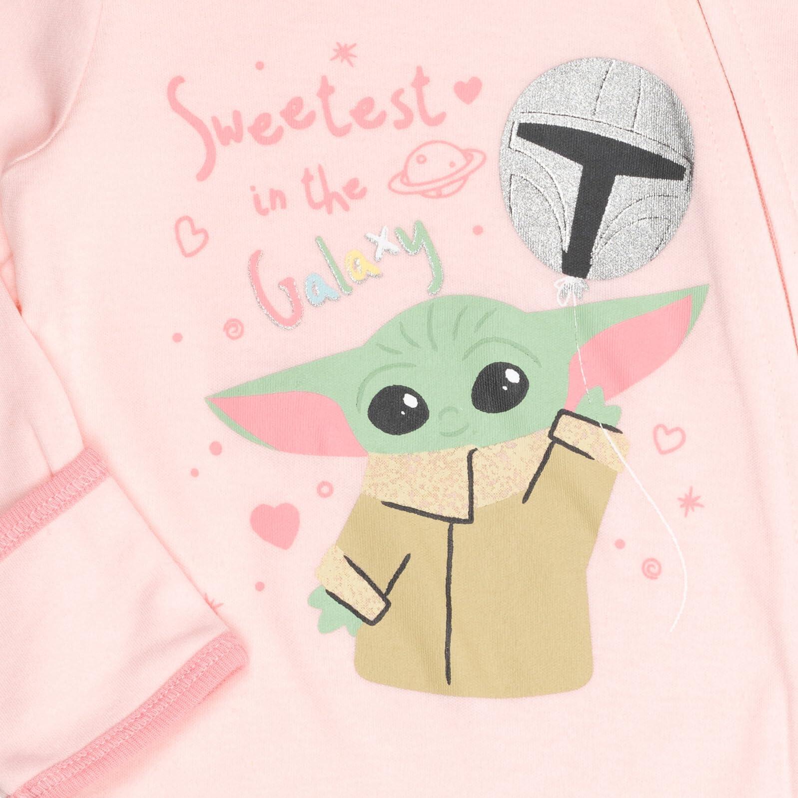 STAR WARS The Child Baby Girls Sleep N' Play Coverall Headband Bib and Blanket 4 Piece Newborn - Image 7