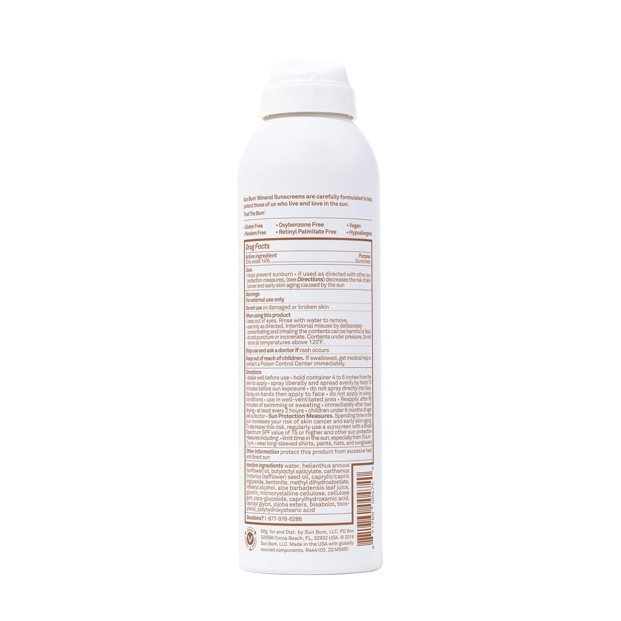 Sun Bum Mineral SPF 30 Sunscreen Body Spray - Water-Resistant Broad Spectrum Moisturizing Sunscreen with Vitamin E - Hawaii 104 Act Compliant (Made without Octinoxate & Oxybenzone) - 6 oz - Image 2